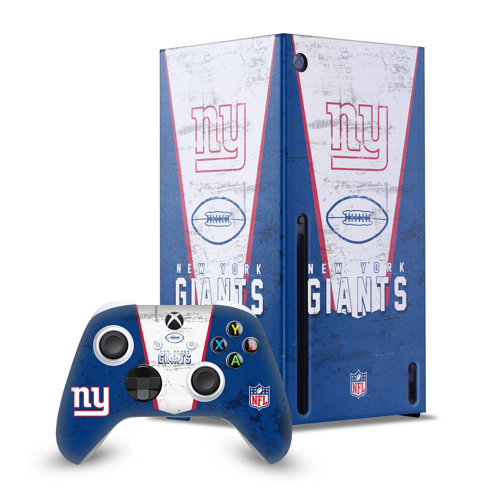 OFFICIAL NFL NEW YORK GIANTS CONSOLE WRAP AND CONTROLLER SKIN FOR XBOX SERIES X