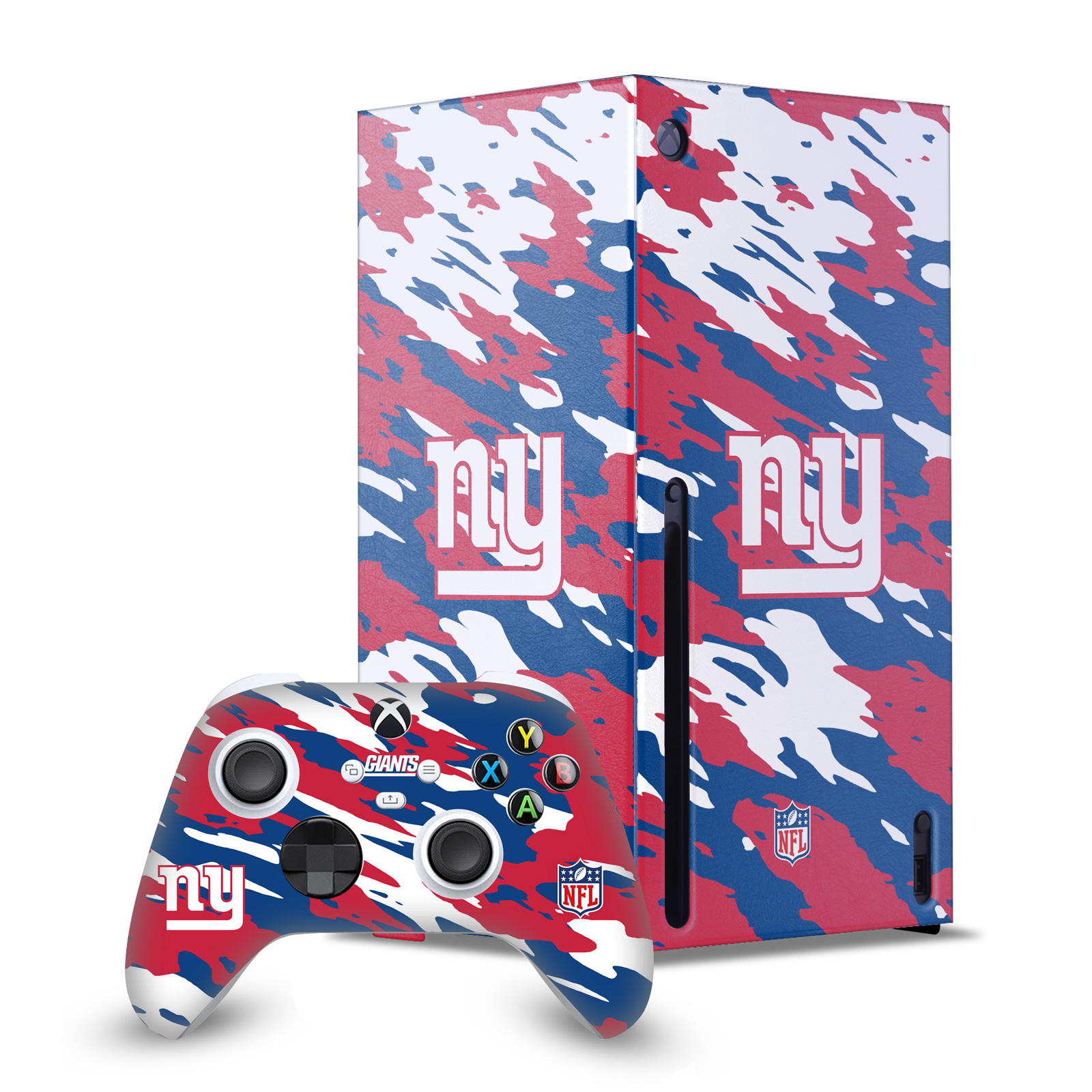 OFFICIAL NFL NEW YORK GIANTS CONSOLE WRAP AND CONTROLLER SKIN FOR XBOX SERIES X