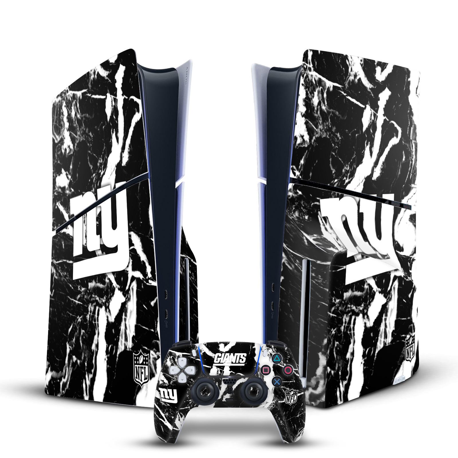 NFL NEW YORK GIANTS VINYL SKIN DECAL FOR SONY PS5 SLIM DISC CONSOLE & CONTROLLER