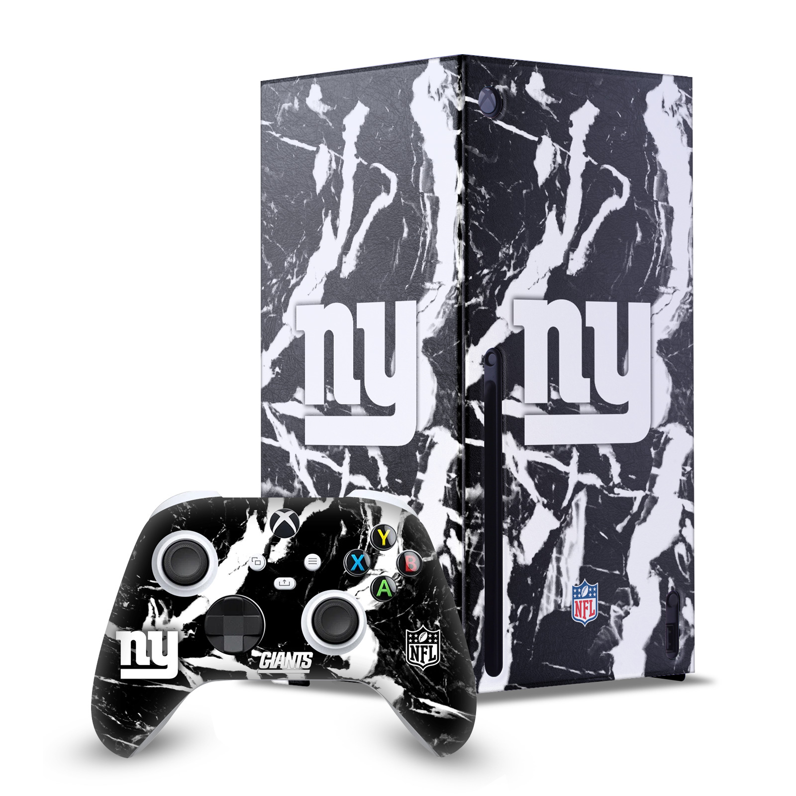 OFFICIAL NFL NEW YORK GIANTS CONSOLE WRAP AND CONTROLLER SKIN FOR XBOX SERIES X