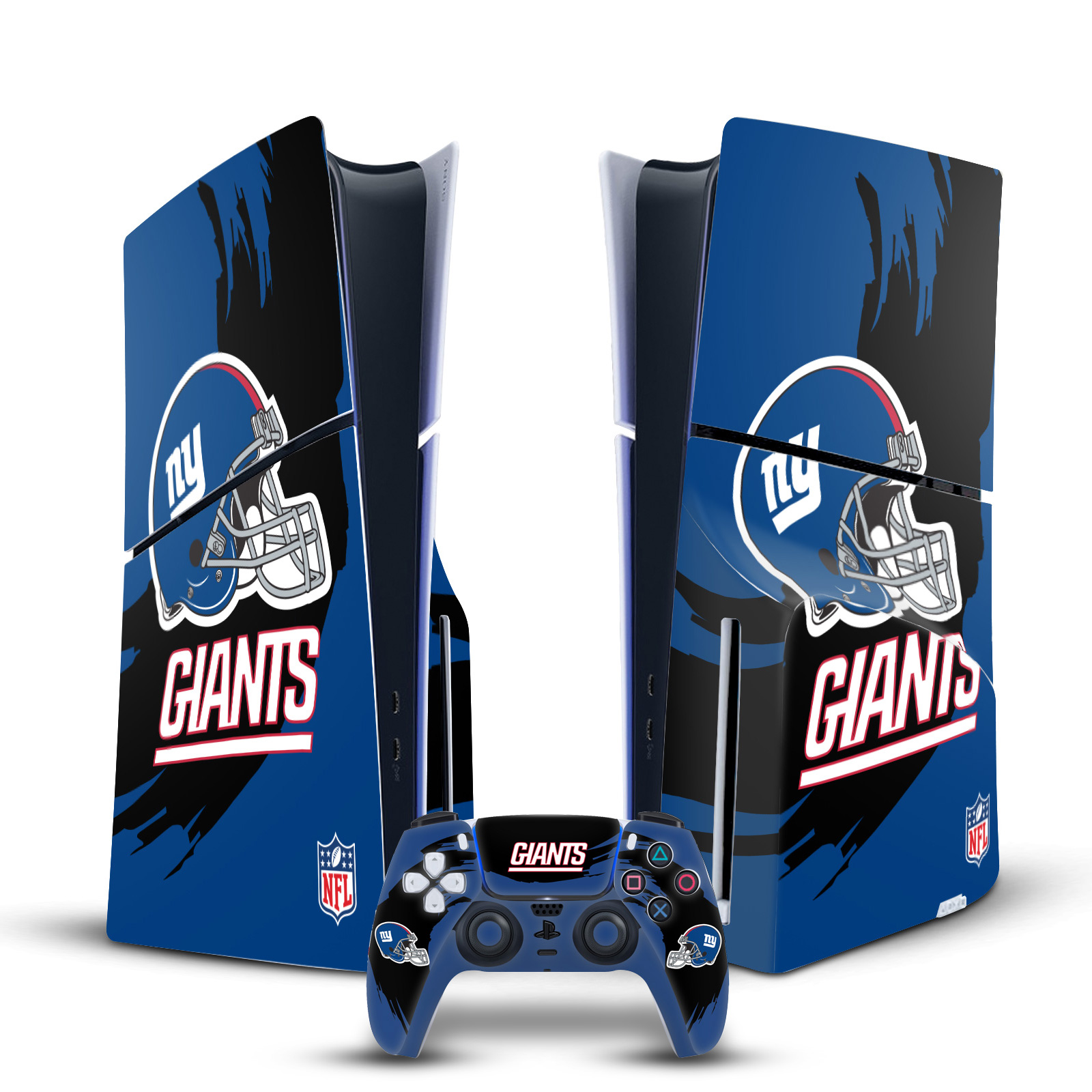 NFL NEW YORK GIANTS VINYL SKIN DECAL FOR SONY PS5 SLIM DISC CONSOLE & CONTROLLER