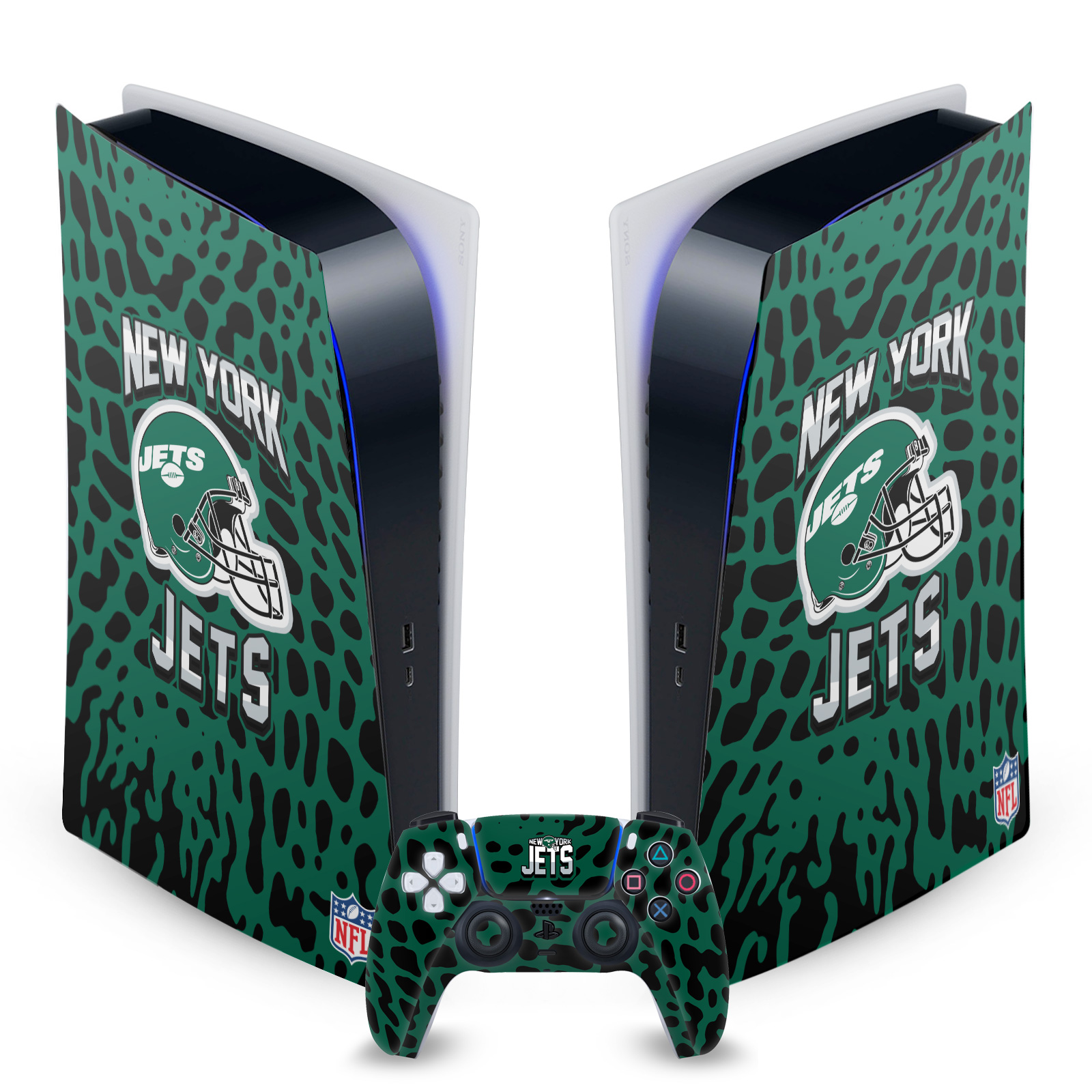 OFFICIAL NFL NEW YORK JETS VINYL SKIN DECAL FOR SONY PS5 DIGITAL EDITION BUNDLE