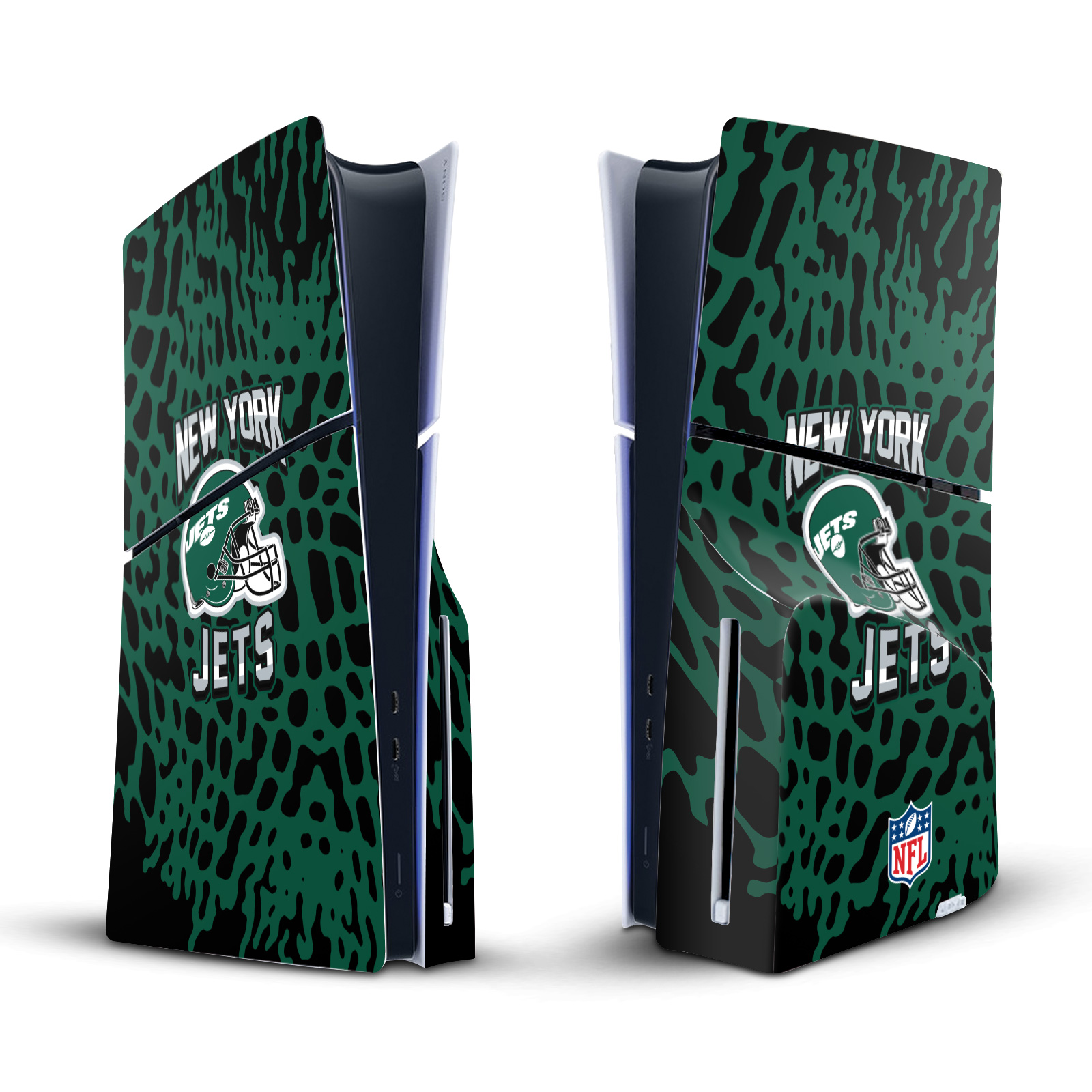 NFL NEW YORK JETS VINYL SKIN DECAL FOR SONY PS5 SLIM DISC EDITION CONSOLE