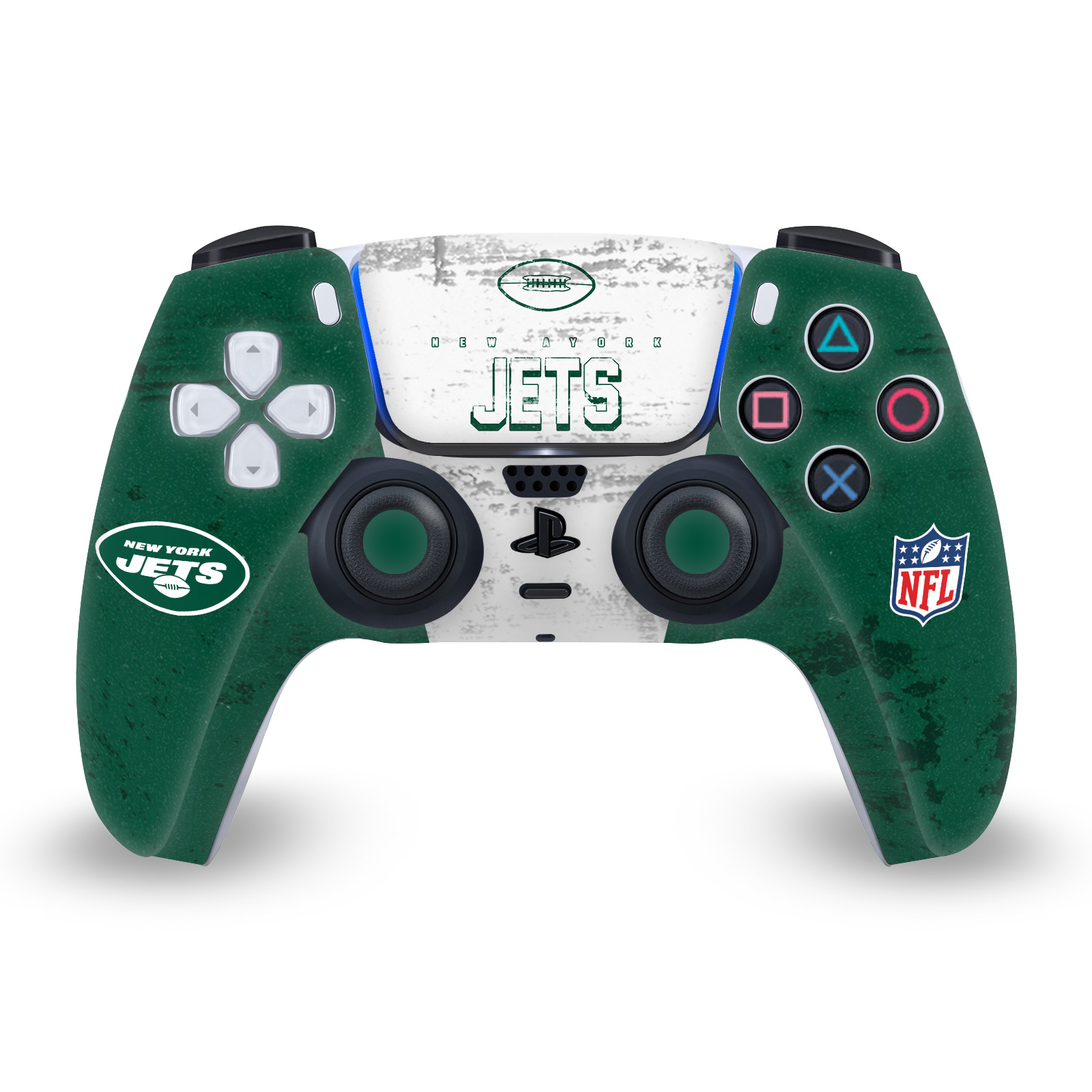 OFFICIAL NFL NEW YORK JETS VINYL SKIN DECAL FOR PS5 SONY DUALSENSE CONTROLLER