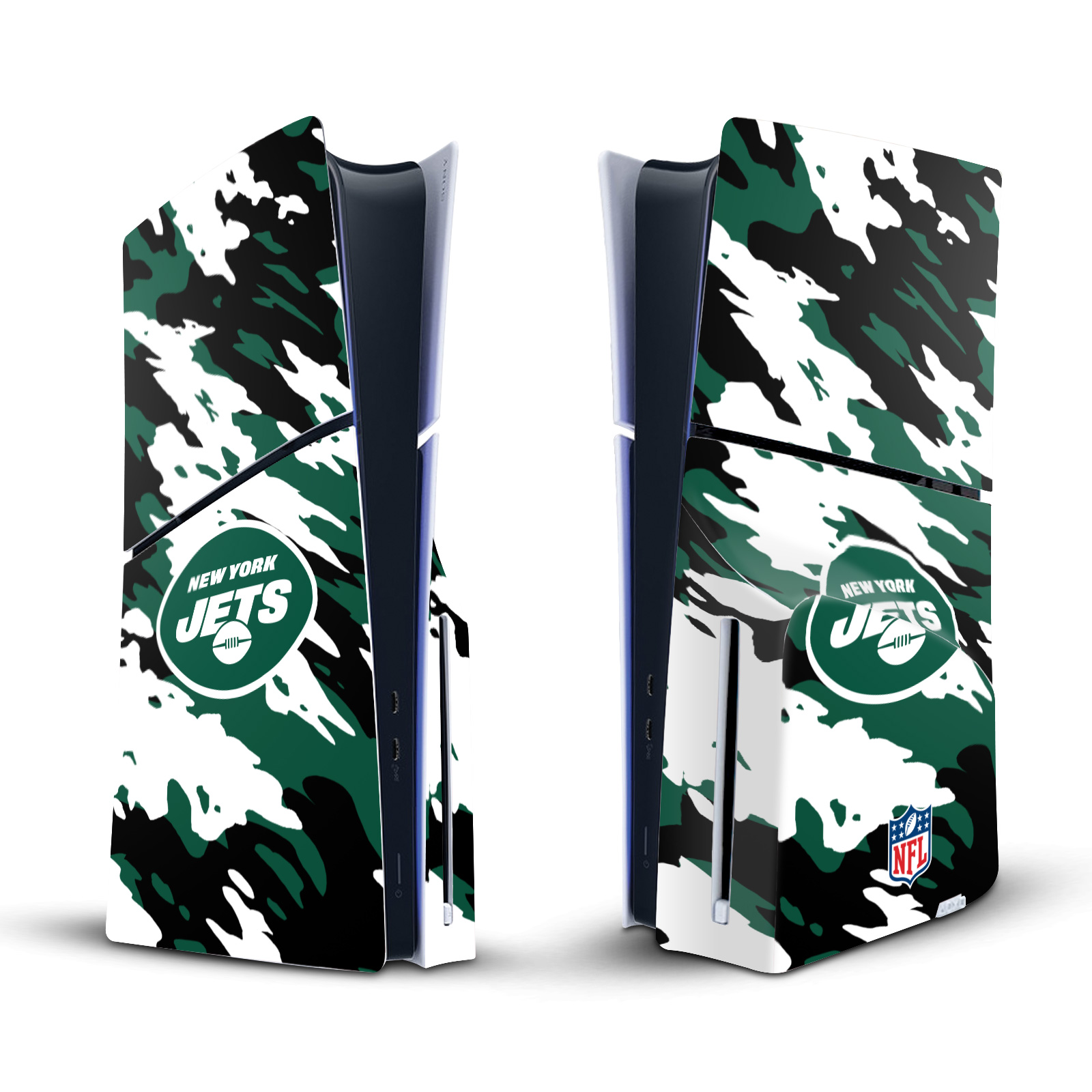 NFL NEW YORK JETS VINYL SKIN DECAL FOR SONY PS5 SLIM DISC EDITION CONSOLE