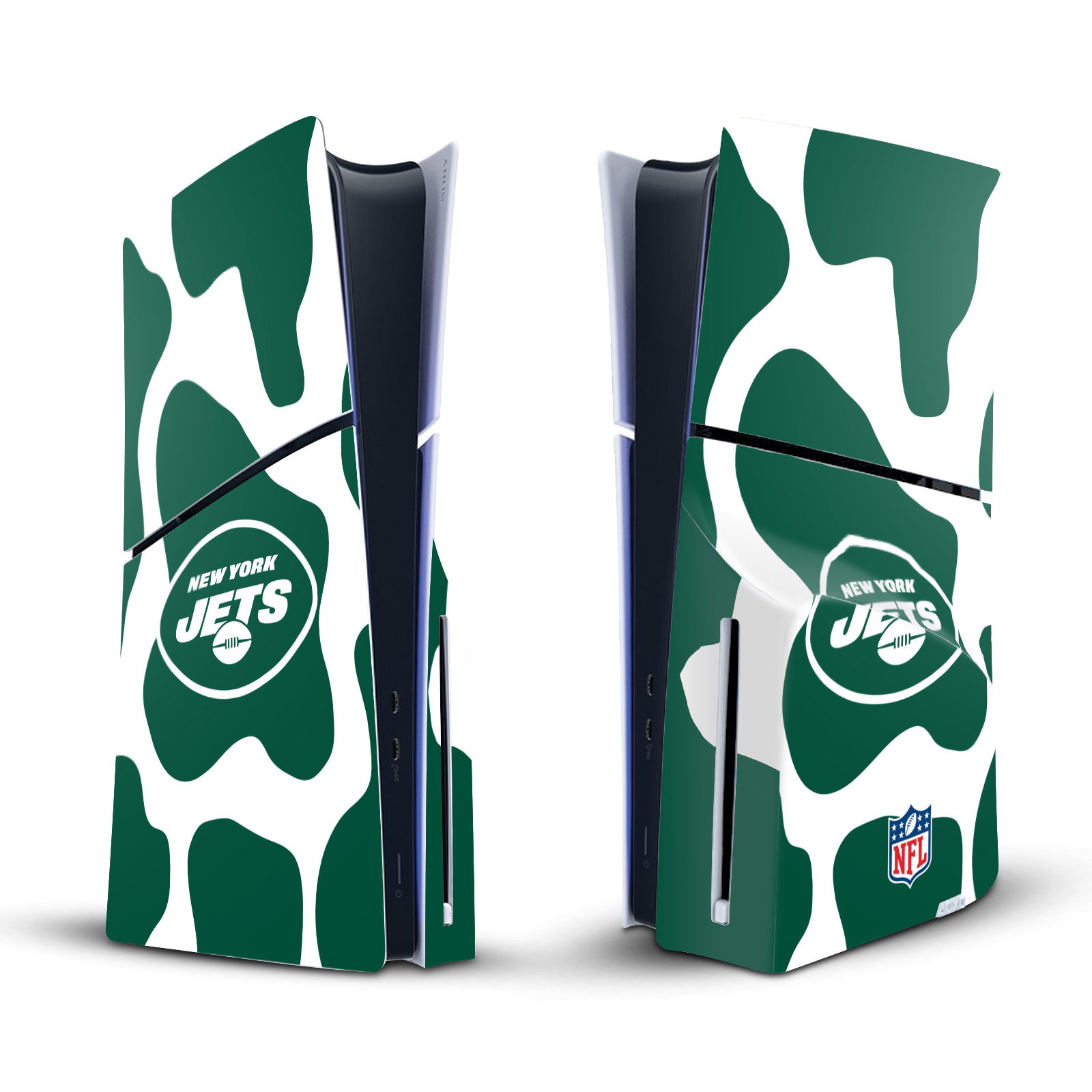 NFL NEW YORK JETS VINYL SKIN DECAL FOR SONY PS5 SLIM DISC EDITION CONSOLE