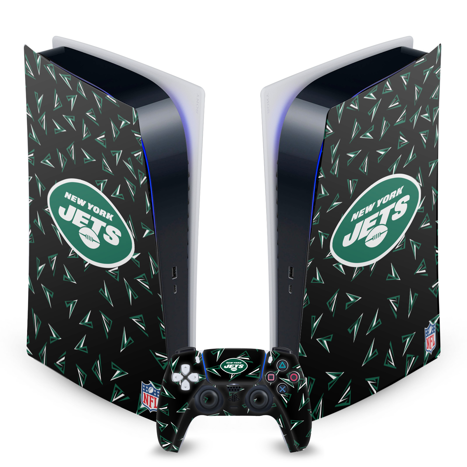 OFFICIAL NFL NEW YORK JETS VINYL SKIN DECAL FOR SONY PS5 DIGITAL EDITION BUNDLE