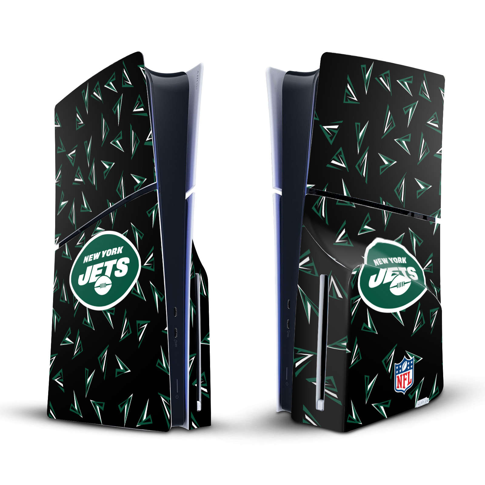 NFL NEW YORK JETS VINYL SKIN DECAL FOR SONY PS5 SLIM DISC EDITION CONSOLE