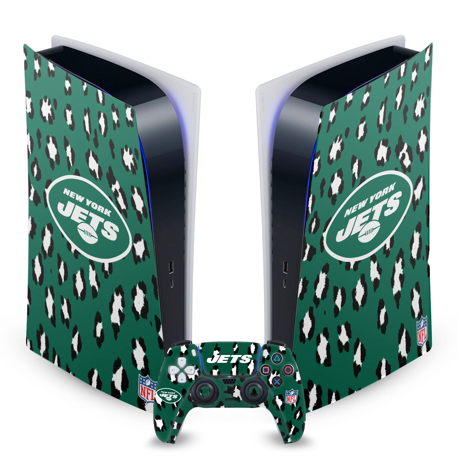 OFFICIAL NFL NEW YORK JETS VINYL SKIN DECAL FOR SONY PS5 DIGITAL EDITION BUNDLE