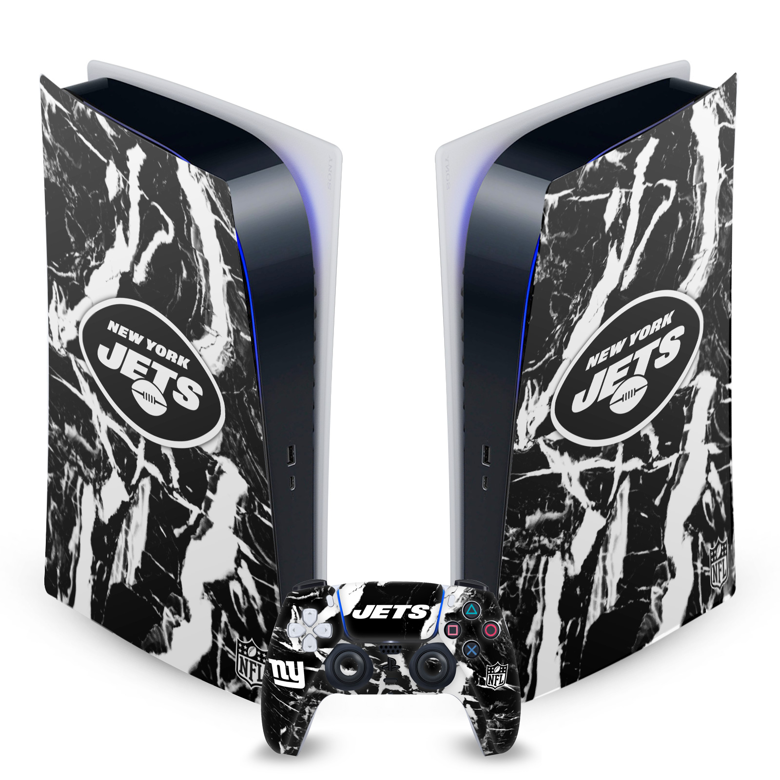 OFFICIAL NFL NEW YORK JETS VINYL SKIN DECAL FOR SONY PS5 DIGITAL EDITION BUNDLE