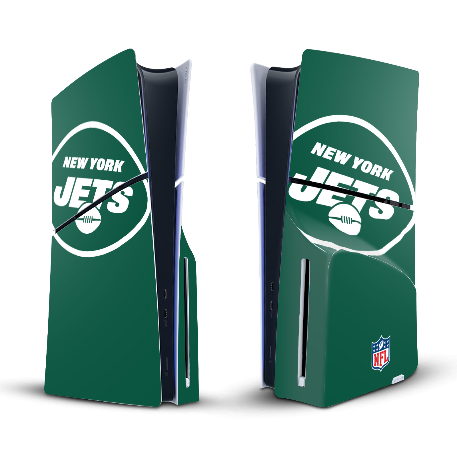 NFL NEW YORK JETS VINYL SKIN DECAL FOR SONY PS5 SLIM DISC EDITION CONSOLE