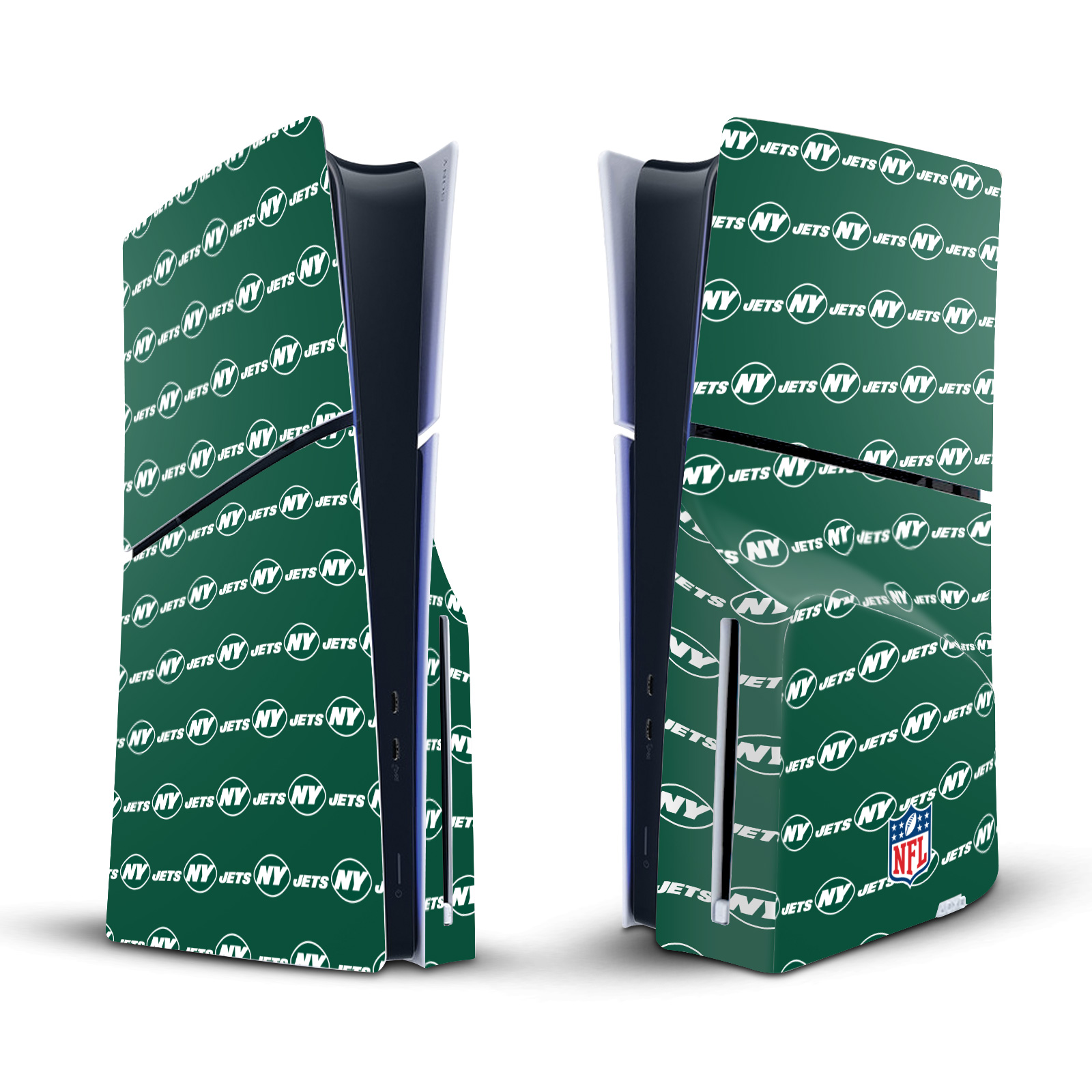 NFL NEW YORK JETS VINYL SKIN DECAL FOR SONY PS5 SLIM DISC EDITION CONSOLE