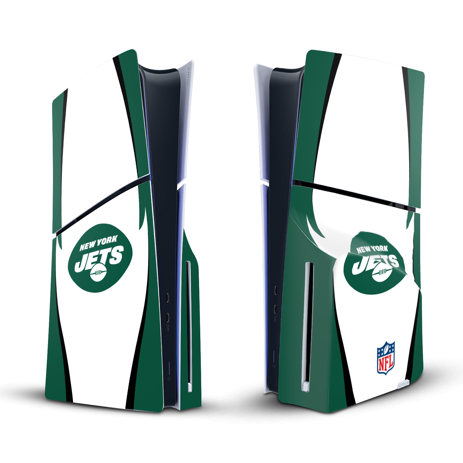 NFL NEW YORK JETS VINYL SKIN DECAL FOR SONY PS5 SLIM DISC EDITION CONSOLE