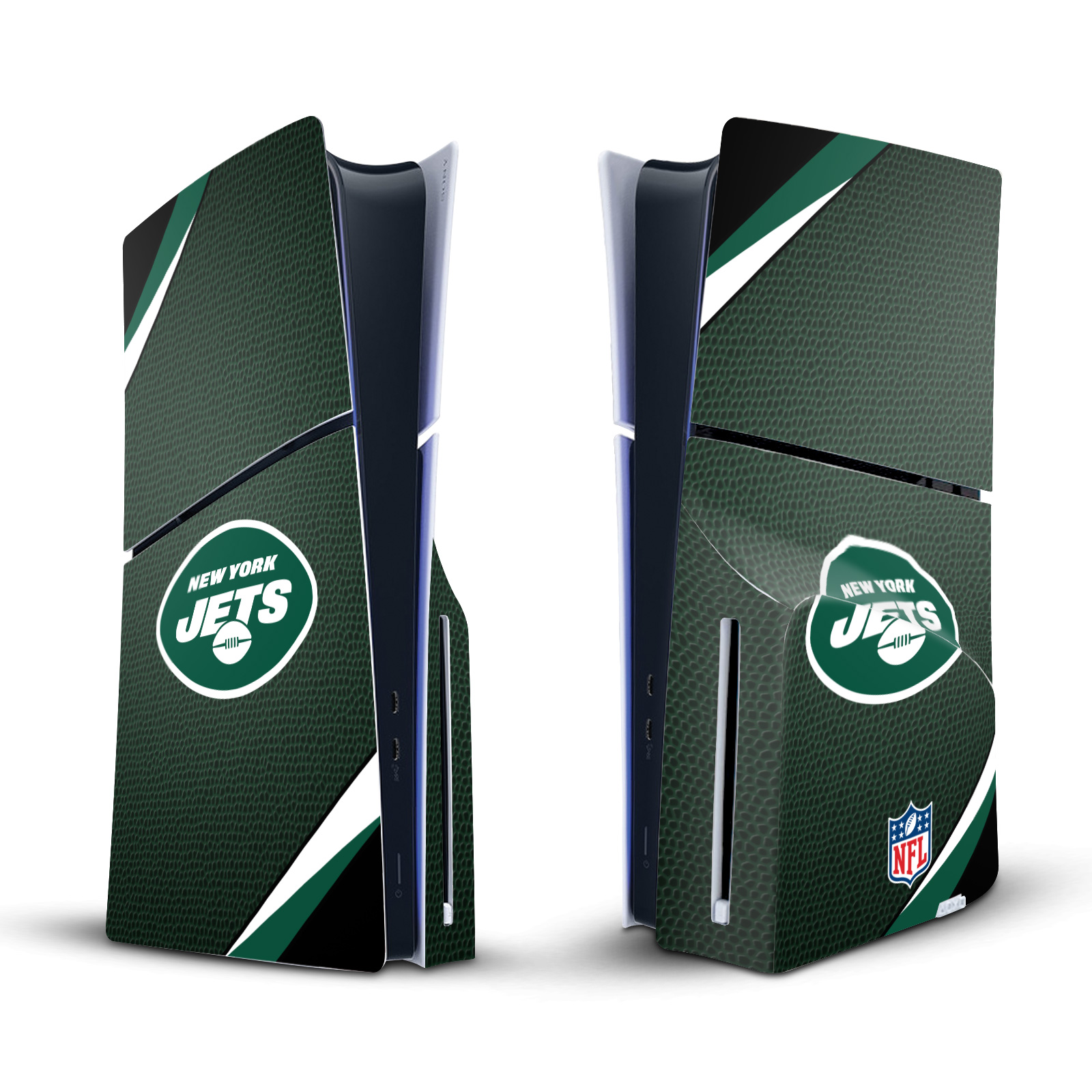 NFL NEW YORK JETS VINYL SKIN DECAL FOR SONY PS5 SLIM DISC EDITION CONSOLE