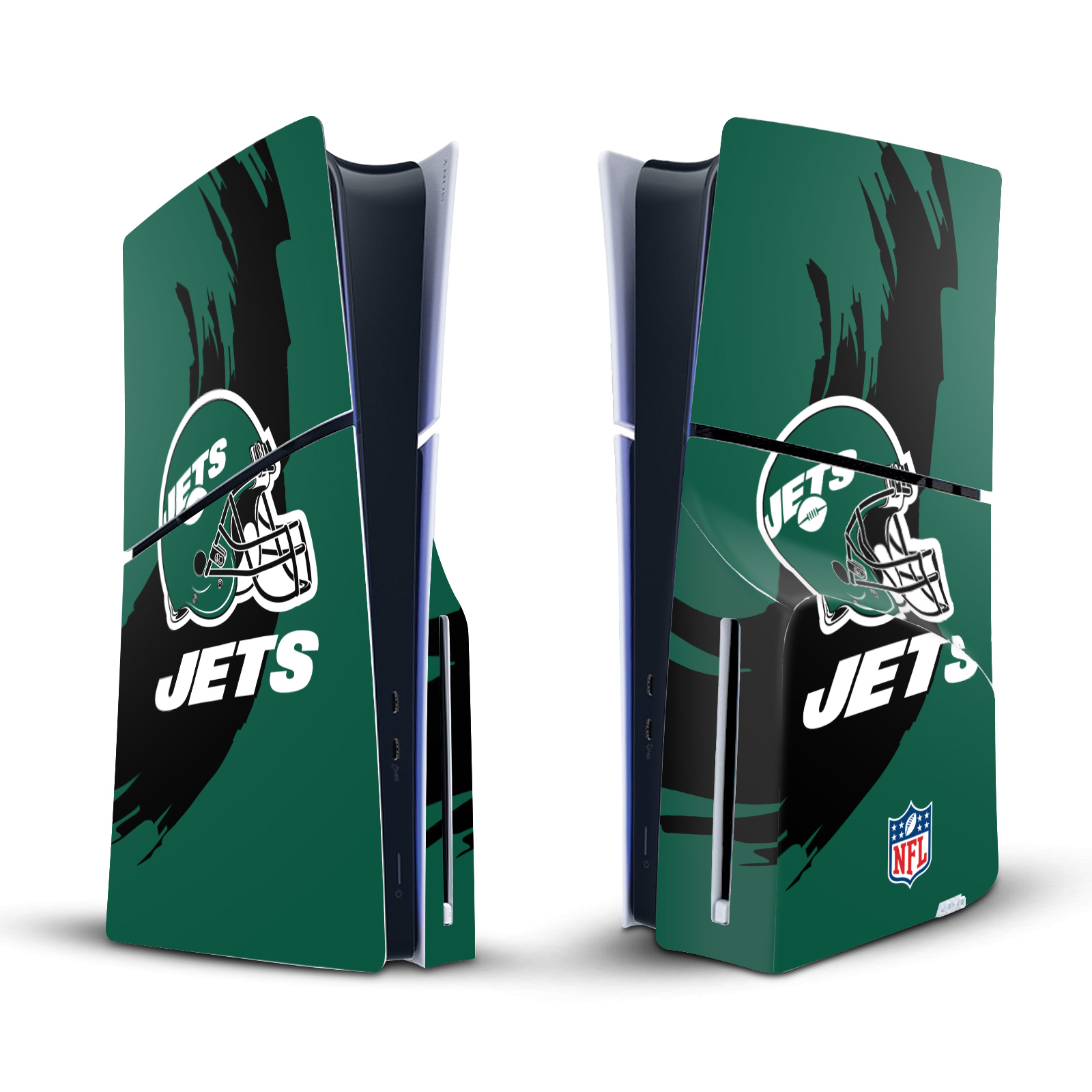 NFL NEW YORK JETS VINYL SKIN DECAL FOR SONY PS5 SLIM DISC EDITION CONSOLE