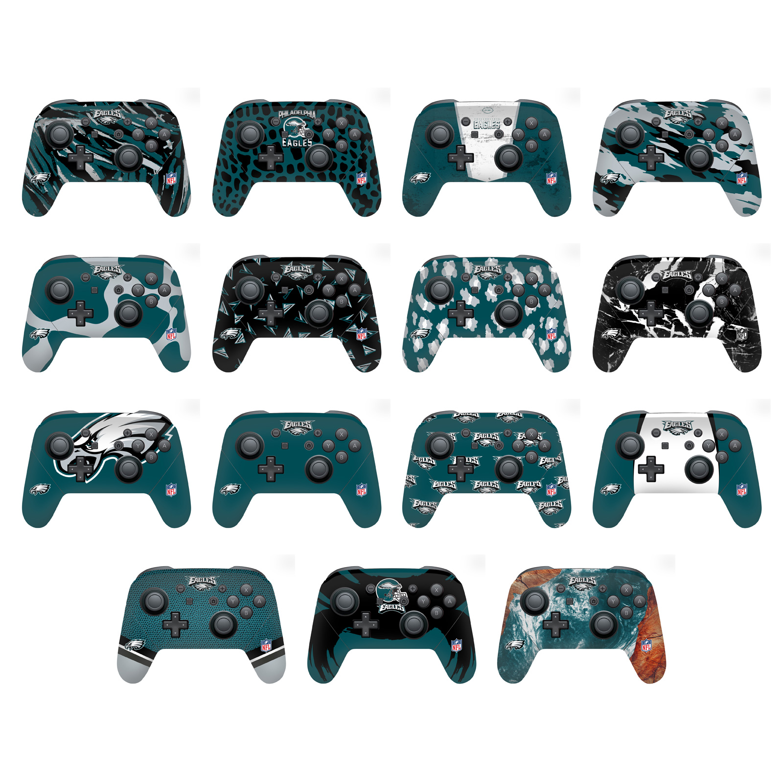 OFFICIAL NFL PHILADELPHIA EAGLES VINYL SKIN FOR NINTENDO SWITCH PRO CONTROLLER