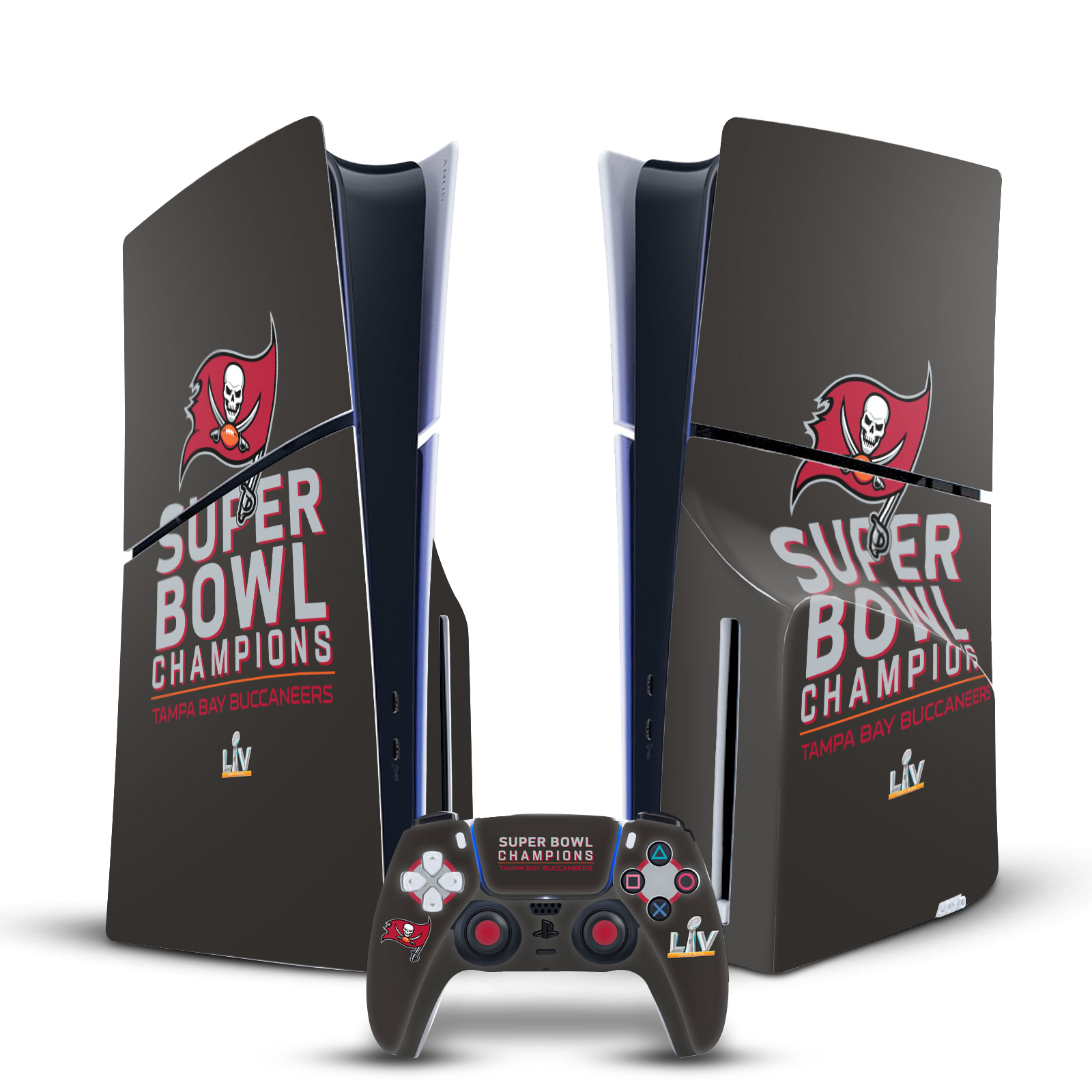 NFL 2021 SUPER BOWL 55 CHAMPIONS VINYL SKIN FOR PS5 SLIM DISC EDITION BUNDLE