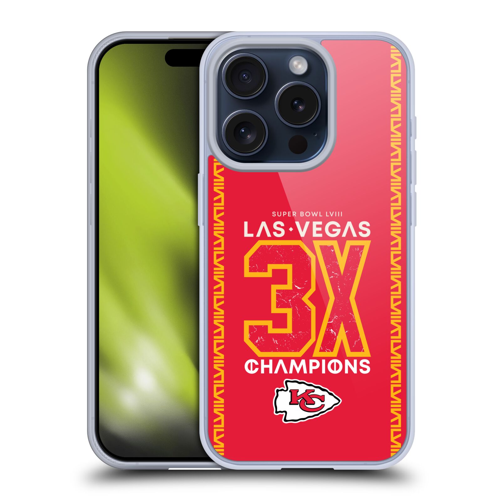 OFFICIAL NFL 2024 SUPER BOWL LVIII CHAMPIONS GEL CASE FOR APPLE iPHONE PHONES