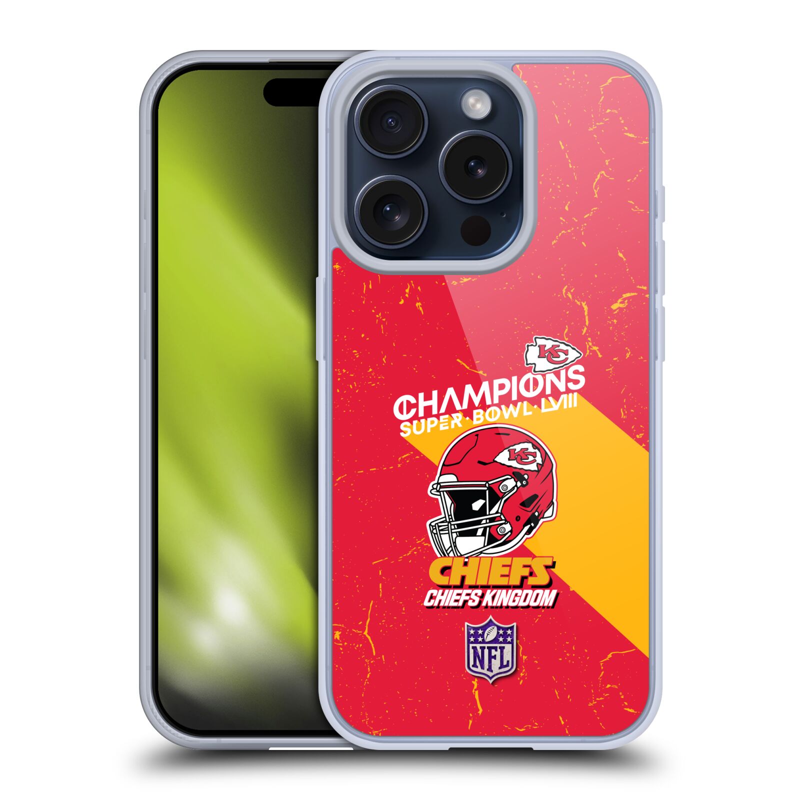 OFFICIAL NFL 2024 SUPER BOWL LVIII CHAMPIONS GEL CASE FOR APPLE iPHONE PHONES