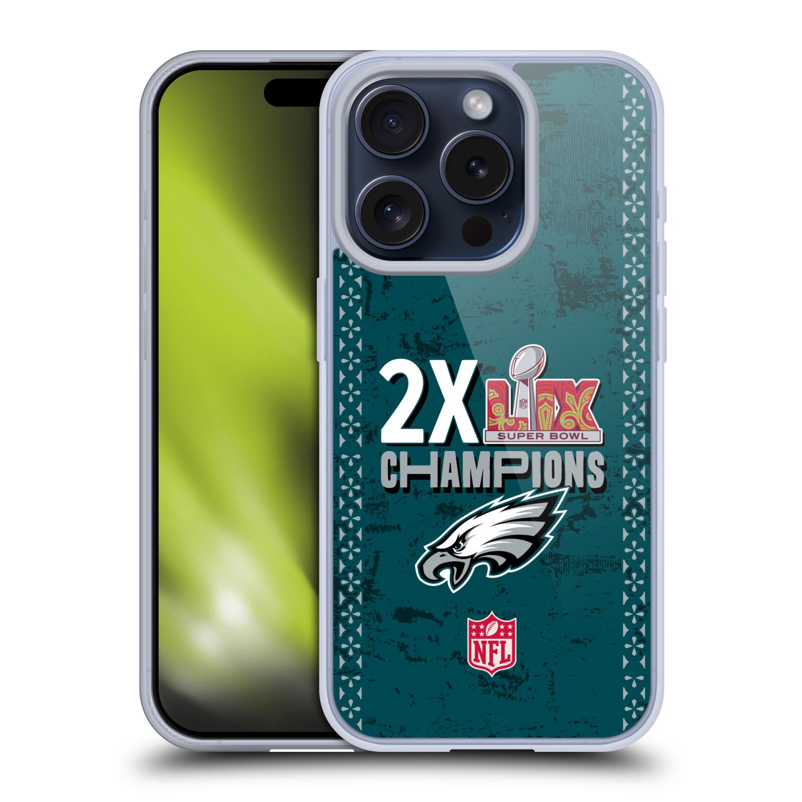OFFICIAL NFL 2025 SUPER BOWL LIX CHAMPIONS SOFT GEL CASE FOR APPLE iPHONE PHONES - Picture 8 of 11