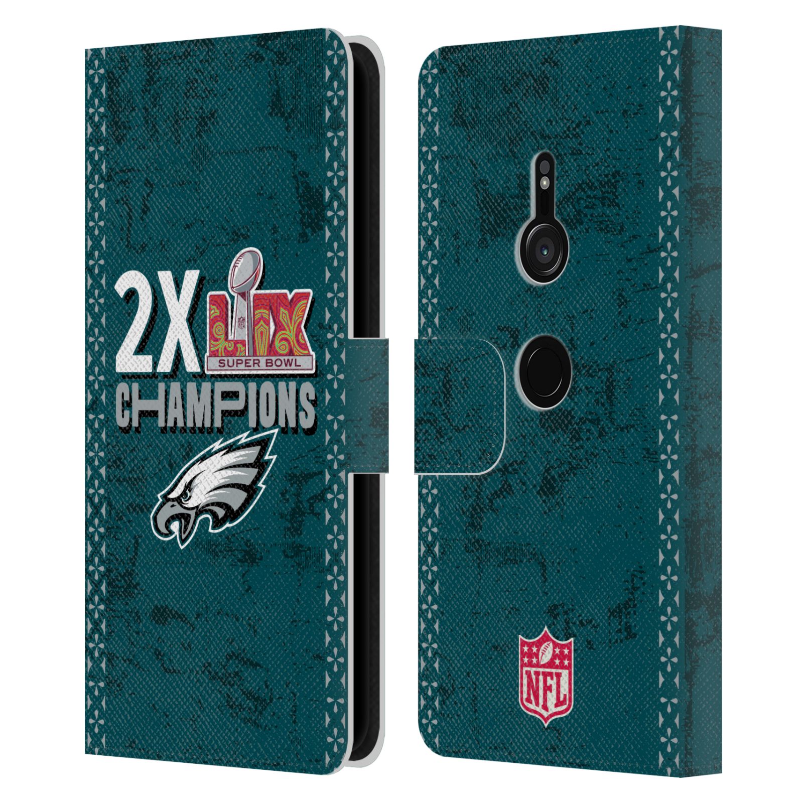 LEDER-BOOK-CASE ORIGINAL NFL 2025 SUPER BOWL LIX CHAMPIONS FÜR SONY-HANDYS 1 - Bild 7 von 10