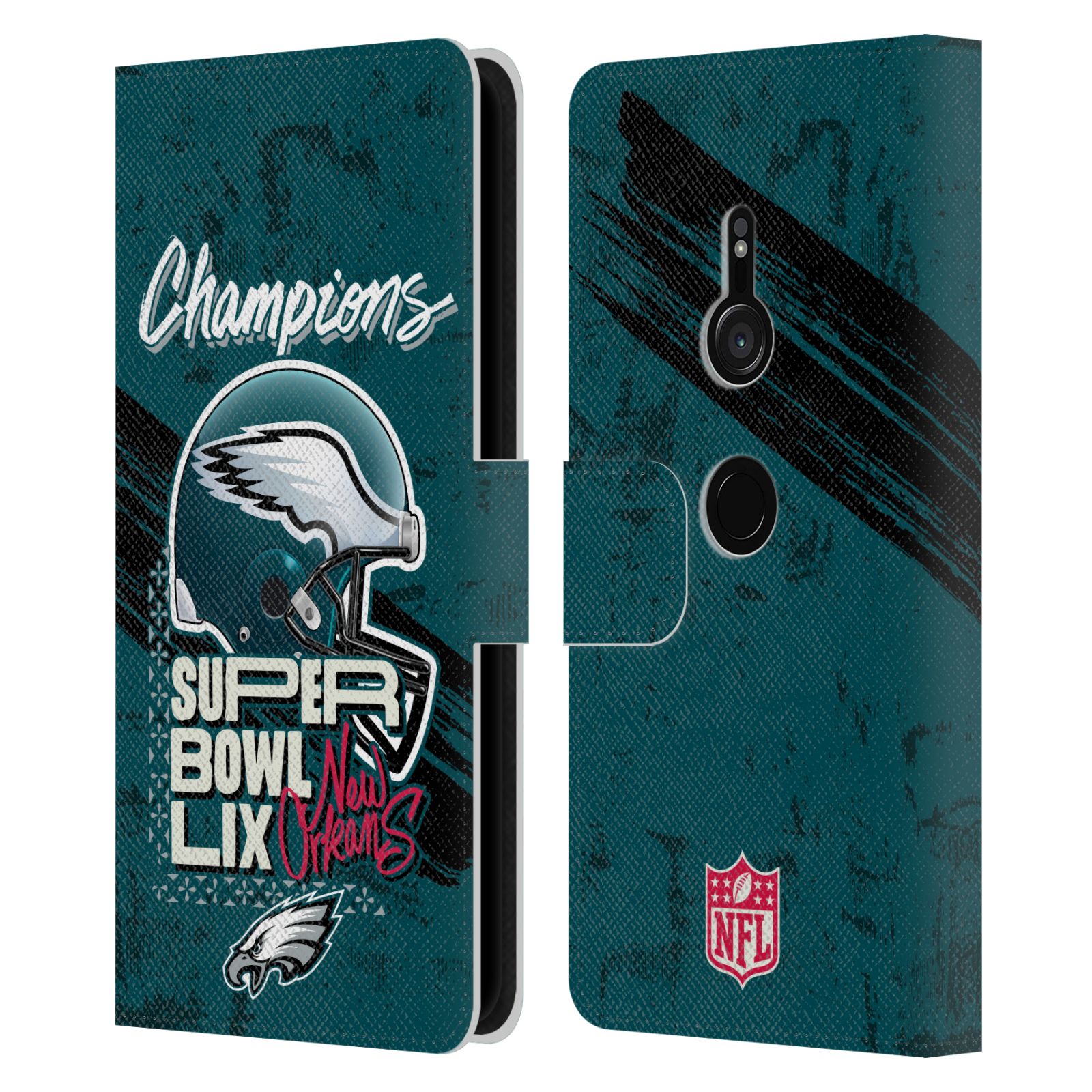 LEDER-BOOK-CASE ORIGINAL NFL 2025 SUPER BOWL LIX CHAMPIONS FÜR SONY-HANDYS 1 - Bild 9 von 10