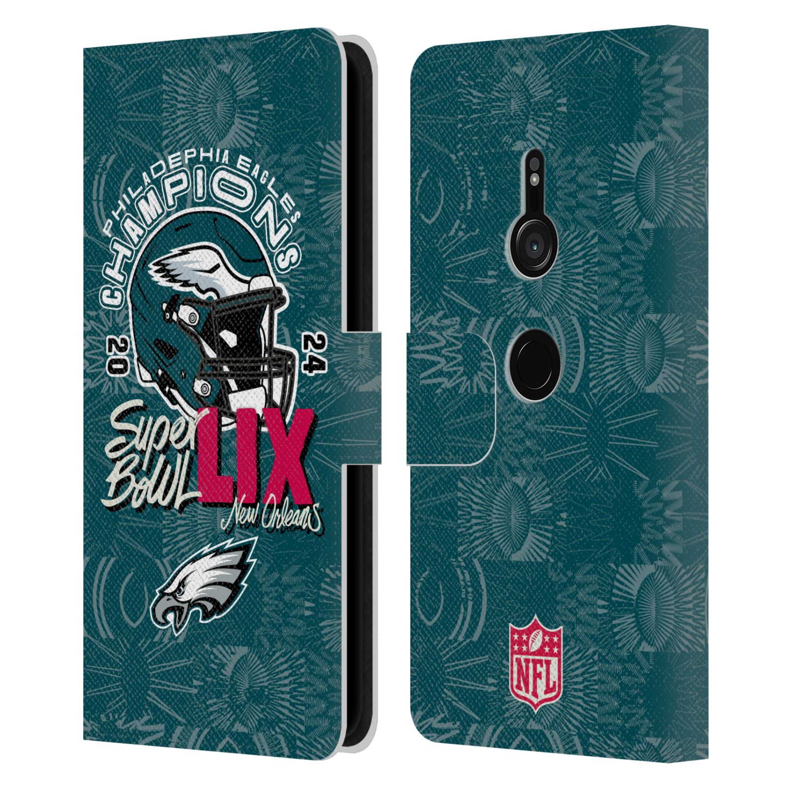 LEDER-BOOK-CASE ORIGINAL NFL 2025 SUPER BOWL LIX CHAMPIONS FÜR SONY-HANDYS 1 - Bild 10 von 10