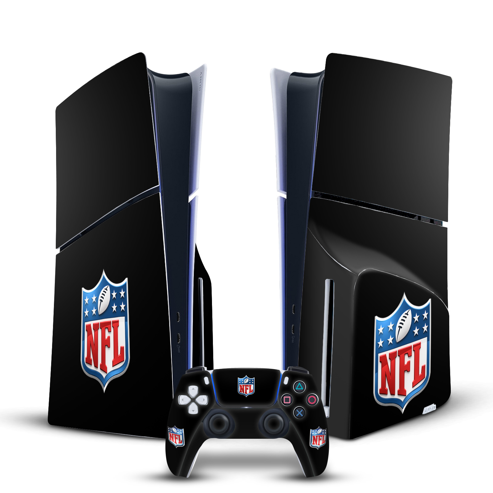 OFFICIAL NFL SHIELD VINYL SKIN DECAL FOR SONY PS5 SLIM/PRO DISC EDITION BUNDLE