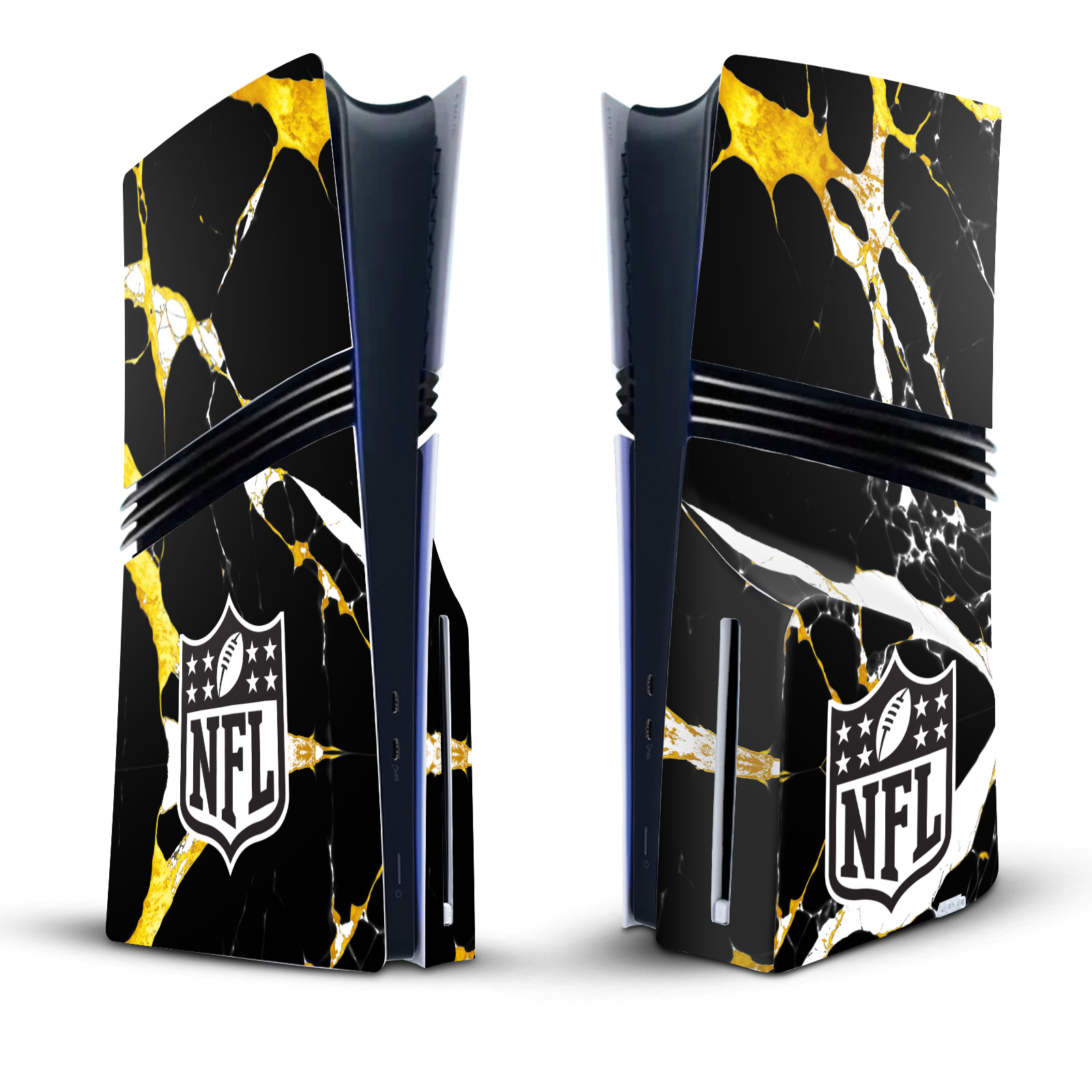 OFFICIAL NFL SHIELD VINYL SKIN FOR SONY PS5 PRO DISC EDITION CONSOLE