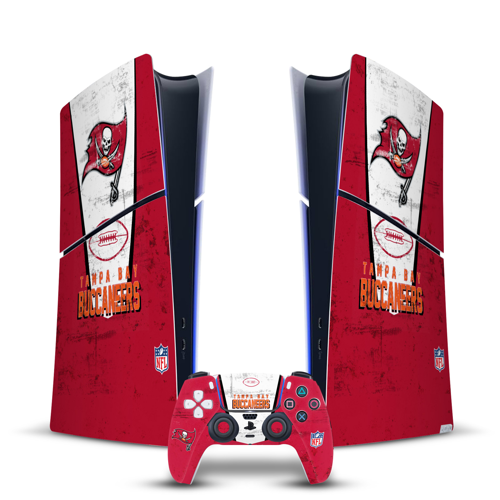 NFL TAMPA BAY BUCCANEERS VINYL SKIN FOR PS5 SLIM DIGITAL CONSOLE & CONTROLLER