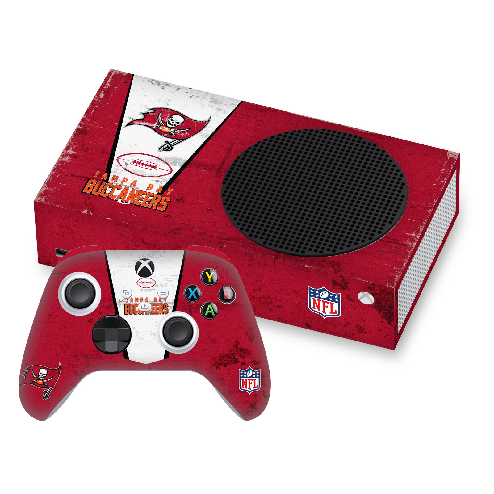 OFFICIAL NFL TAMPA BAY BUCCANEERS VINYL SKIN FOR SERIES S CONSOLE & CONTROLLER