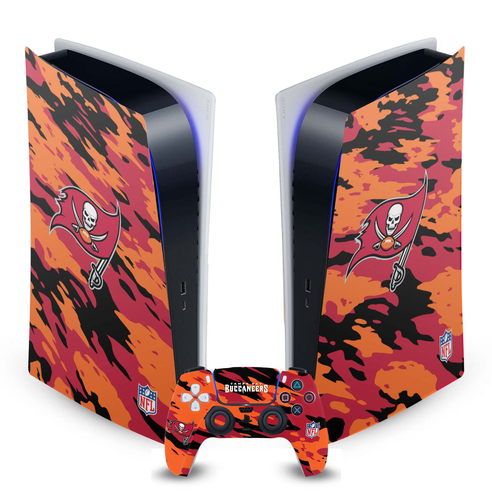 OFFICIAL NFL TAMPA BAY BUCCANEERS VINYL SKIN FOR SONY PS5 DIGITAL EDITION BUNDLE