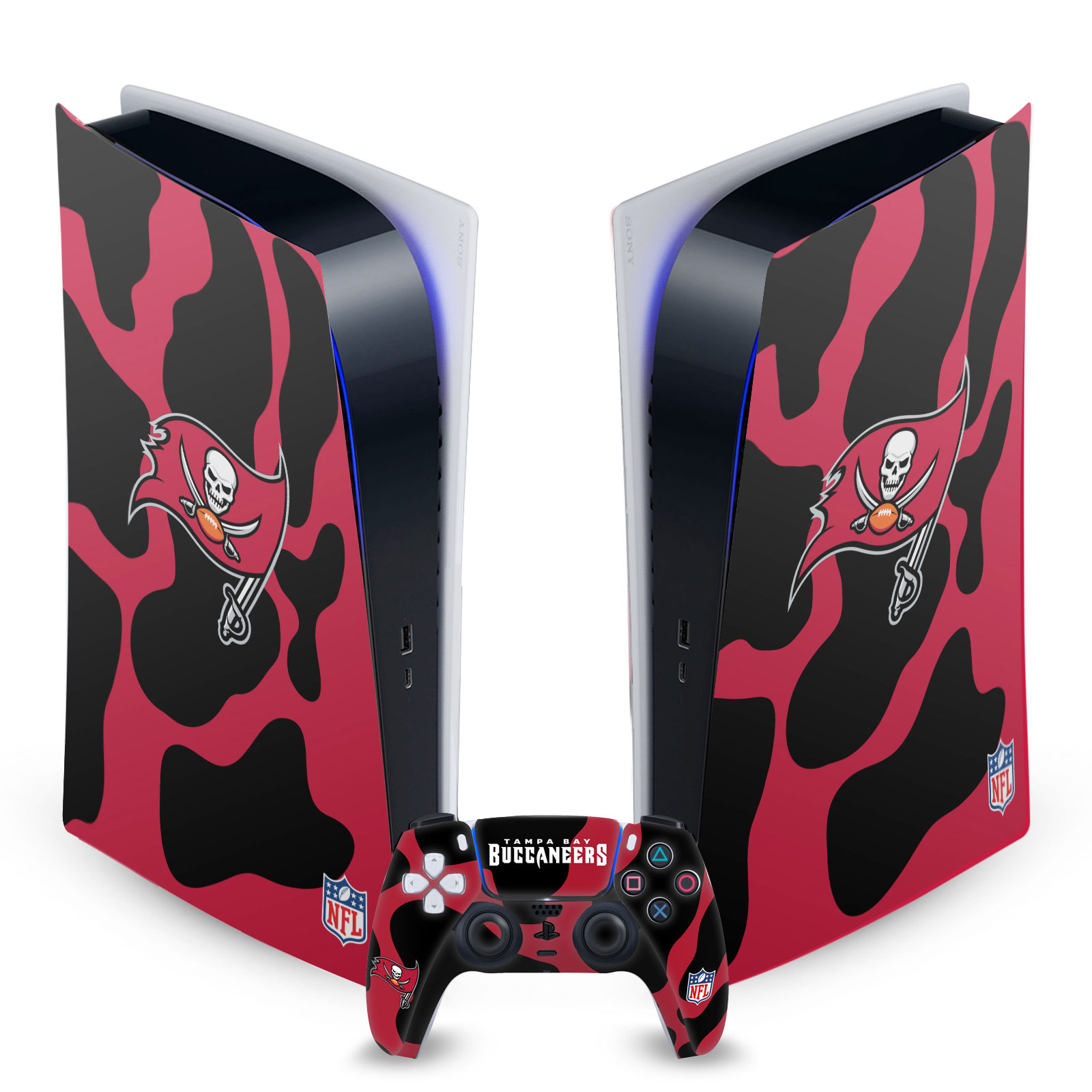 OFFICIAL NFL TAMPA BAY BUCCANEERS VINYL SKIN FOR SONY PS5 DIGITAL EDITION BUNDLE