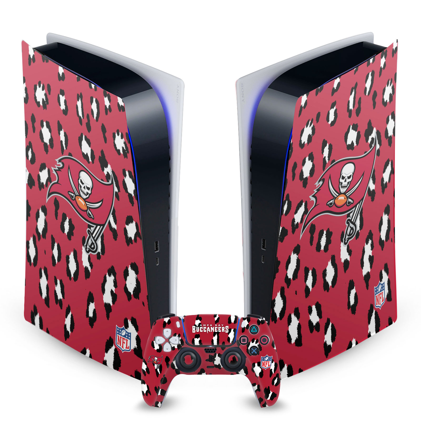 OFFICIAL NFL TAMPA BAY BUCCANEERS VINYL SKIN FOR SONY PS5 DIGITAL EDITION BUNDLE