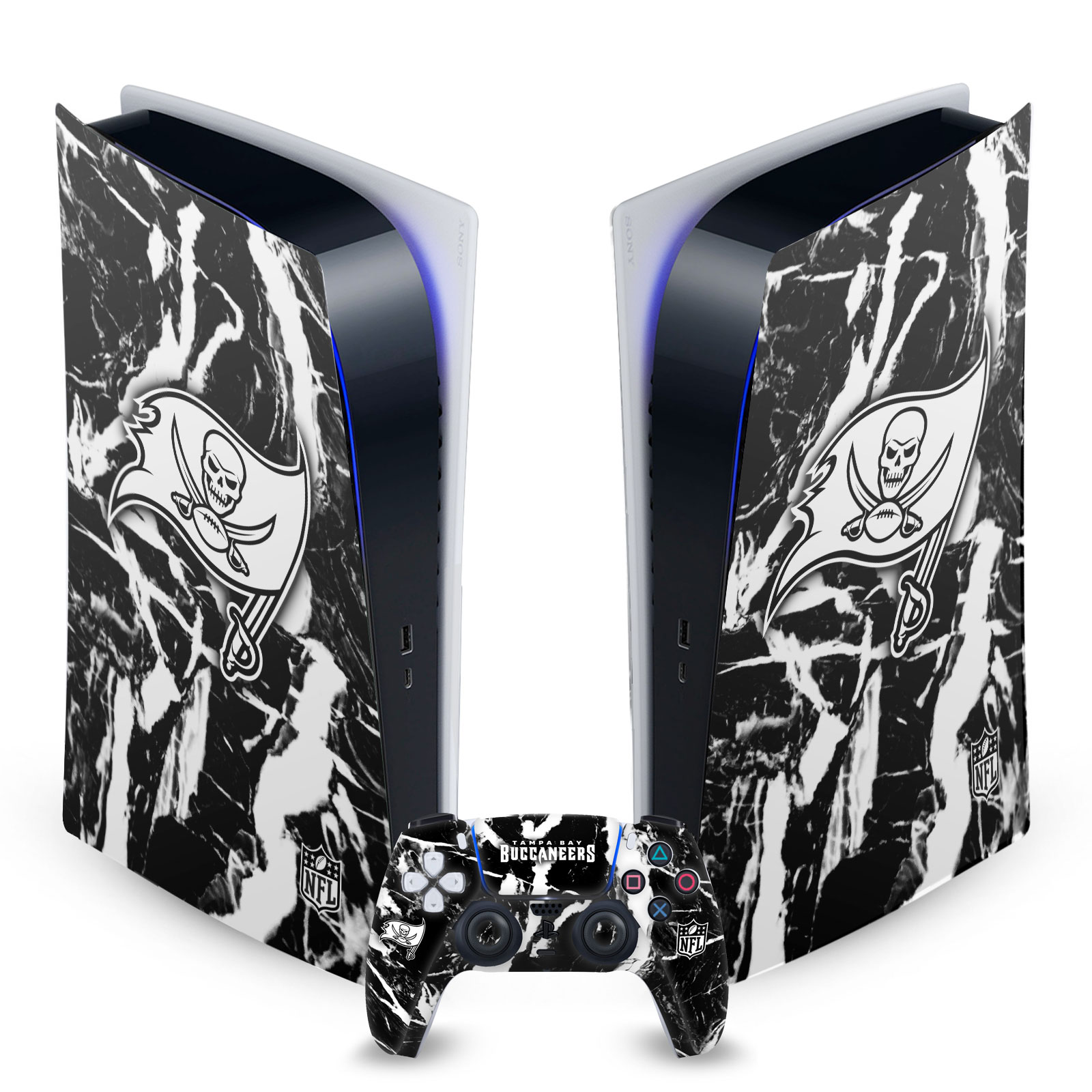 OFFICIAL NFL TAMPA BAY BUCCANEERS VINYL SKIN FOR SONY PS5 DIGITAL EDITION BUNDLE