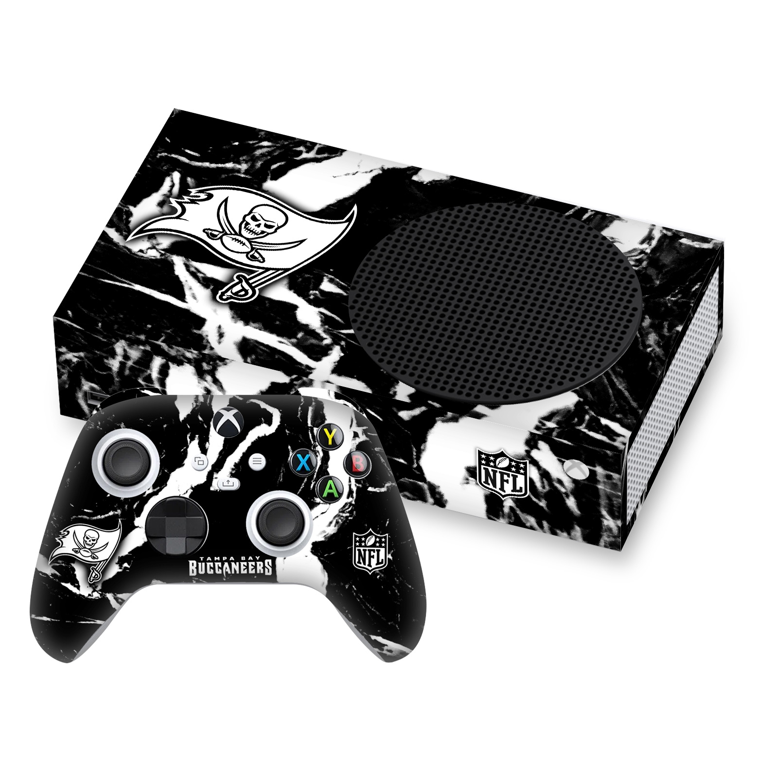 OFFICIAL NFL TAMPA BAY BUCCANEERS VINYL SKIN FOR SERIES S CONSOLE & CONTROLLER