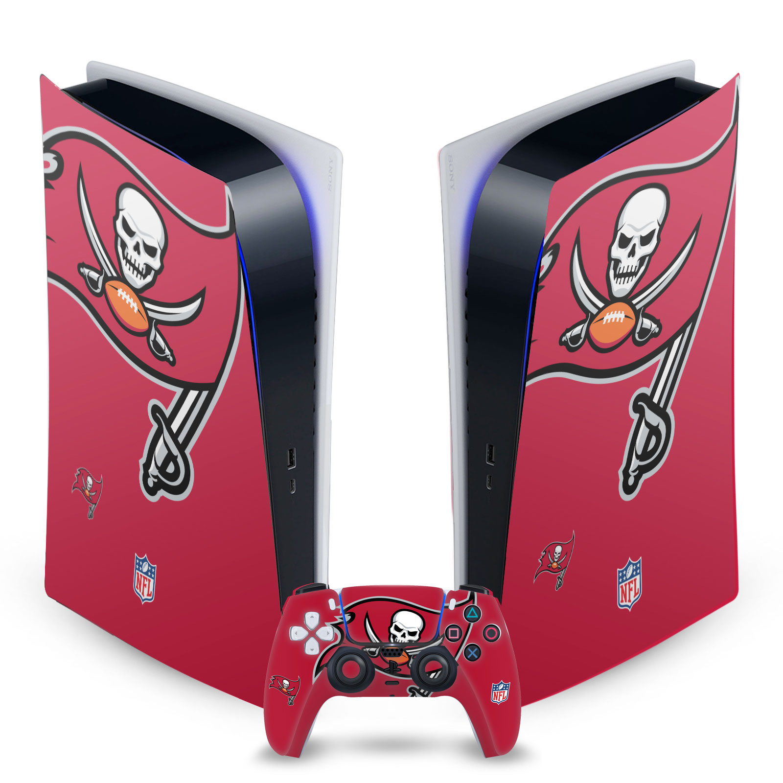 OFFICIAL NFL TAMPA BAY BUCCANEERS VINYL SKIN FOR SONY PS5 DIGITAL EDITION BUNDLE