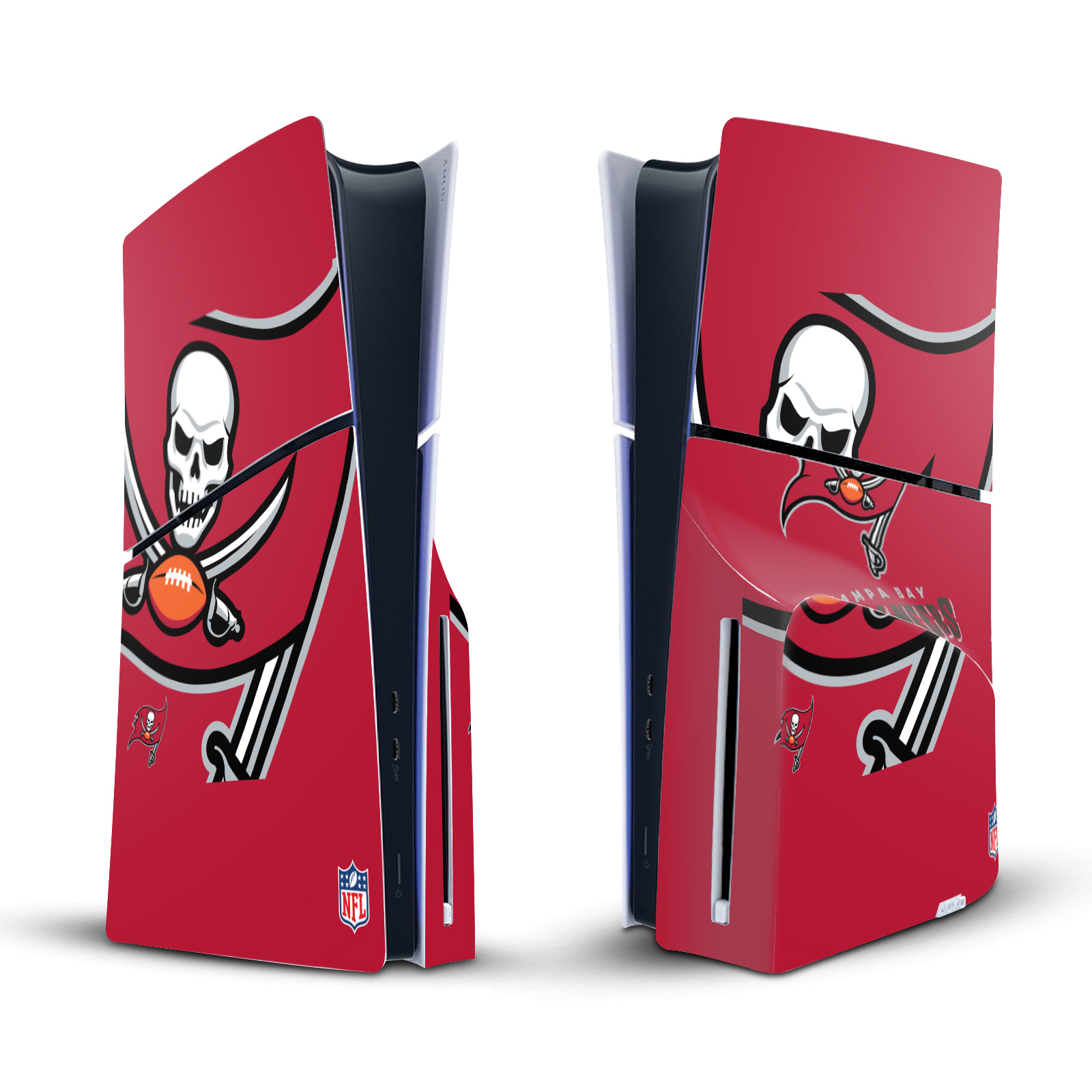 NFL TAMPA BAY BUCCANEERS VINYL SKIN FOR SONY PS5 SLIM DISC EDITION CONSOLE