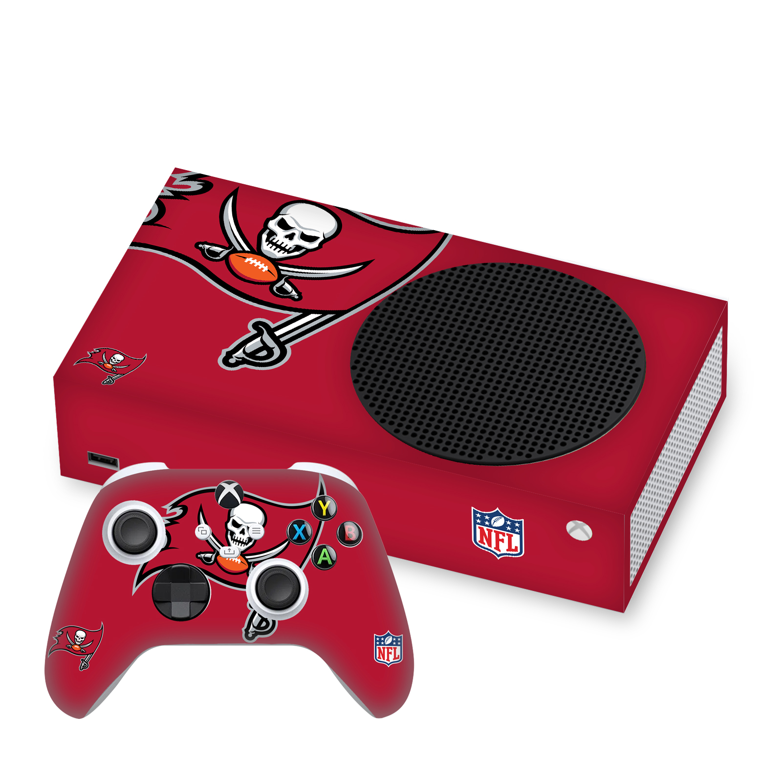 OFFICIAL NFL TAMPA BAY BUCCANEERS VINYL SKIN FOR SERIES S CONSOLE & CONTROLLER