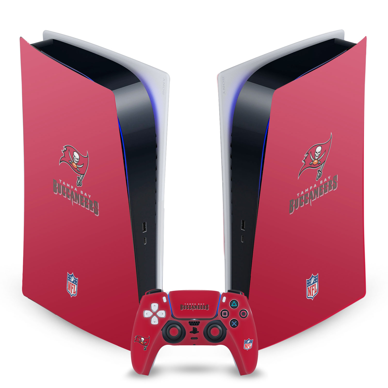 OFFICIAL NFL TAMPA BAY BUCCANEERS VINYL SKIN FOR SONY PS5 DIGITAL EDITION BUNDLE