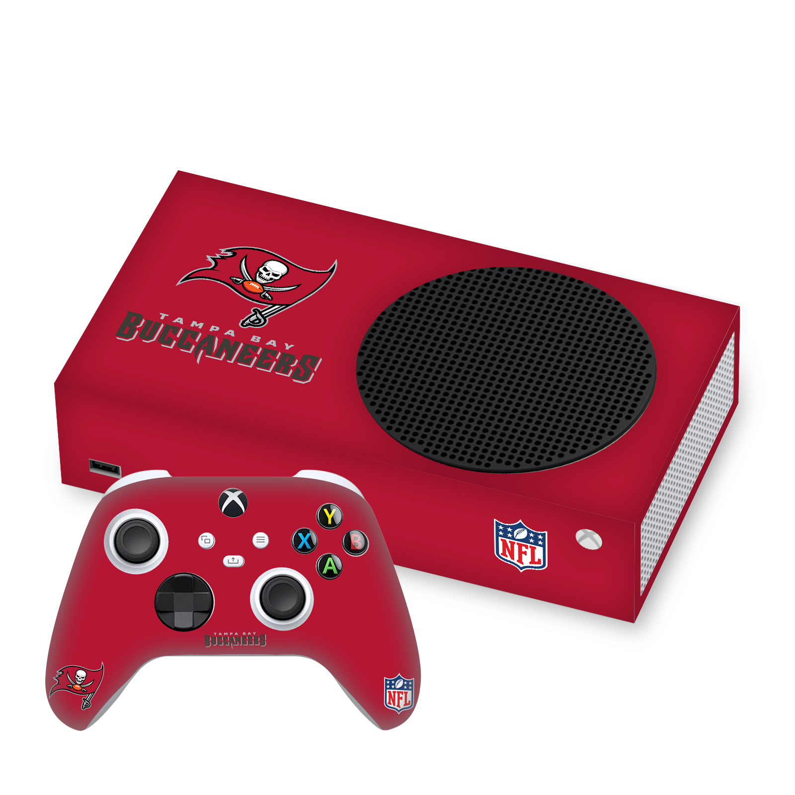 OFFICIAL NFL TAMPA BAY BUCCANEERS VINYL SKIN FOR SERIES S CONSOLE & CONTROLLER