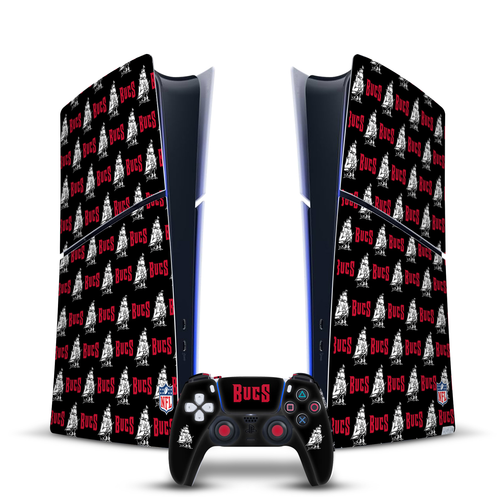 NFL TAMPA BAY BUCCANEERS VINYL SKIN FOR PS5 SLIM DIGITAL CONSOLE & CONTROLLER