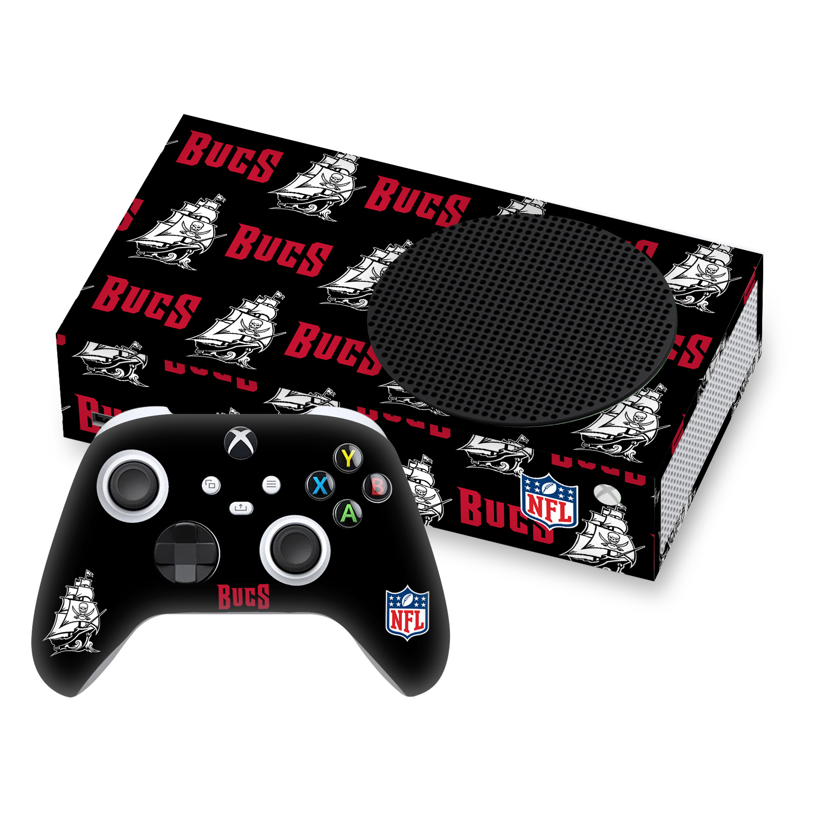 OFFICIAL NFL TAMPA BAY BUCCANEERS VINYL SKIN FOR SERIES S CONSOLE & CONTROLLER