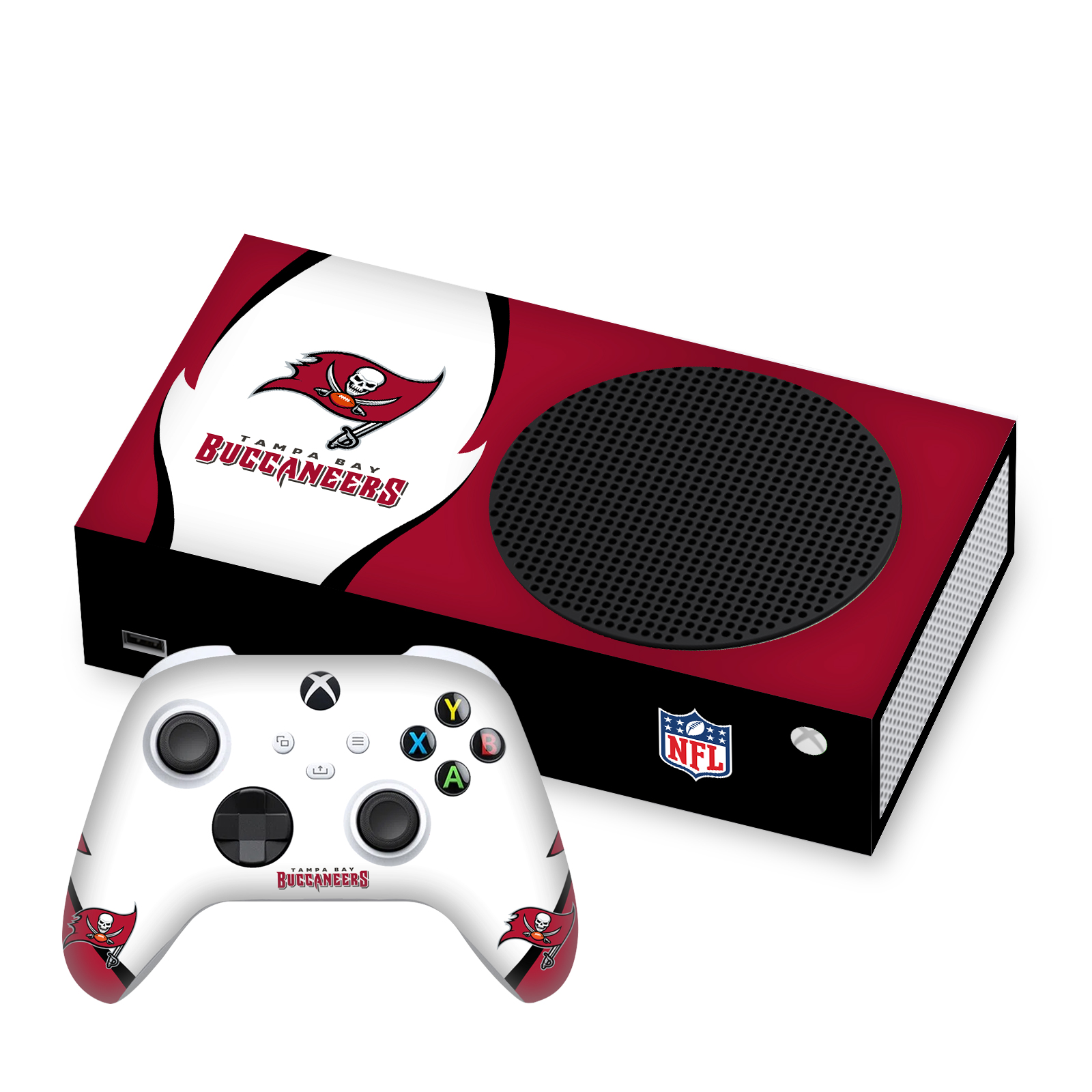 OFFICIAL NFL TAMPA BAY BUCCANEERS VINYL SKIN FOR SERIES S CONSOLE & CONTROLLER