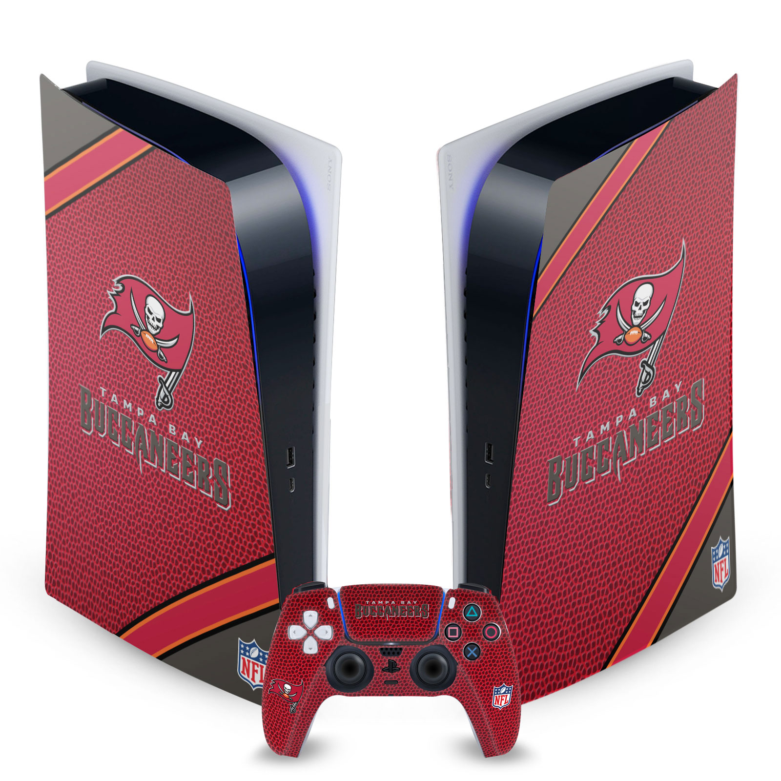 OFFICIAL NFL TAMPA BAY BUCCANEERS VINYL SKIN FOR SONY PS5 DIGITAL EDITION BUNDLE