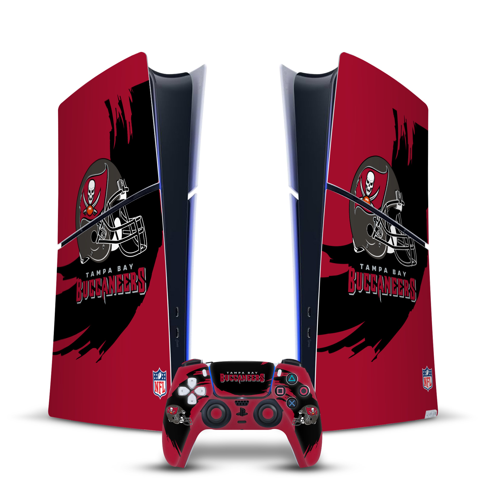 NFL TAMPA BAY BUCCANEERS VINYL SKIN FOR PS5 SLIM DIGITAL CONSOLE & CONTROLLER