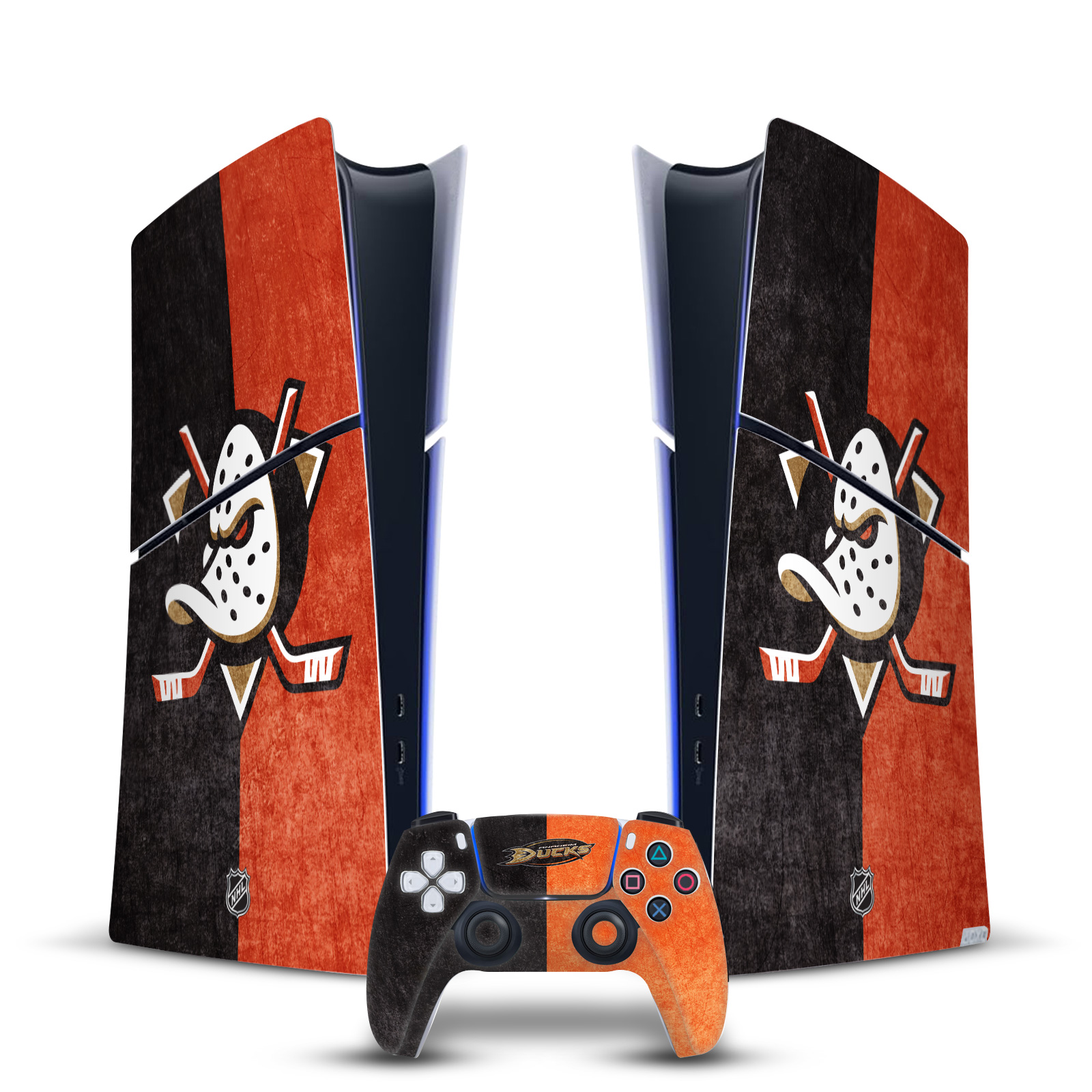 OFFICIAL NHL ANAHEIM DUCKS VINYL SKIN FOR PS5 SLIM DIGITAL CONSOLE & CONTROLLER