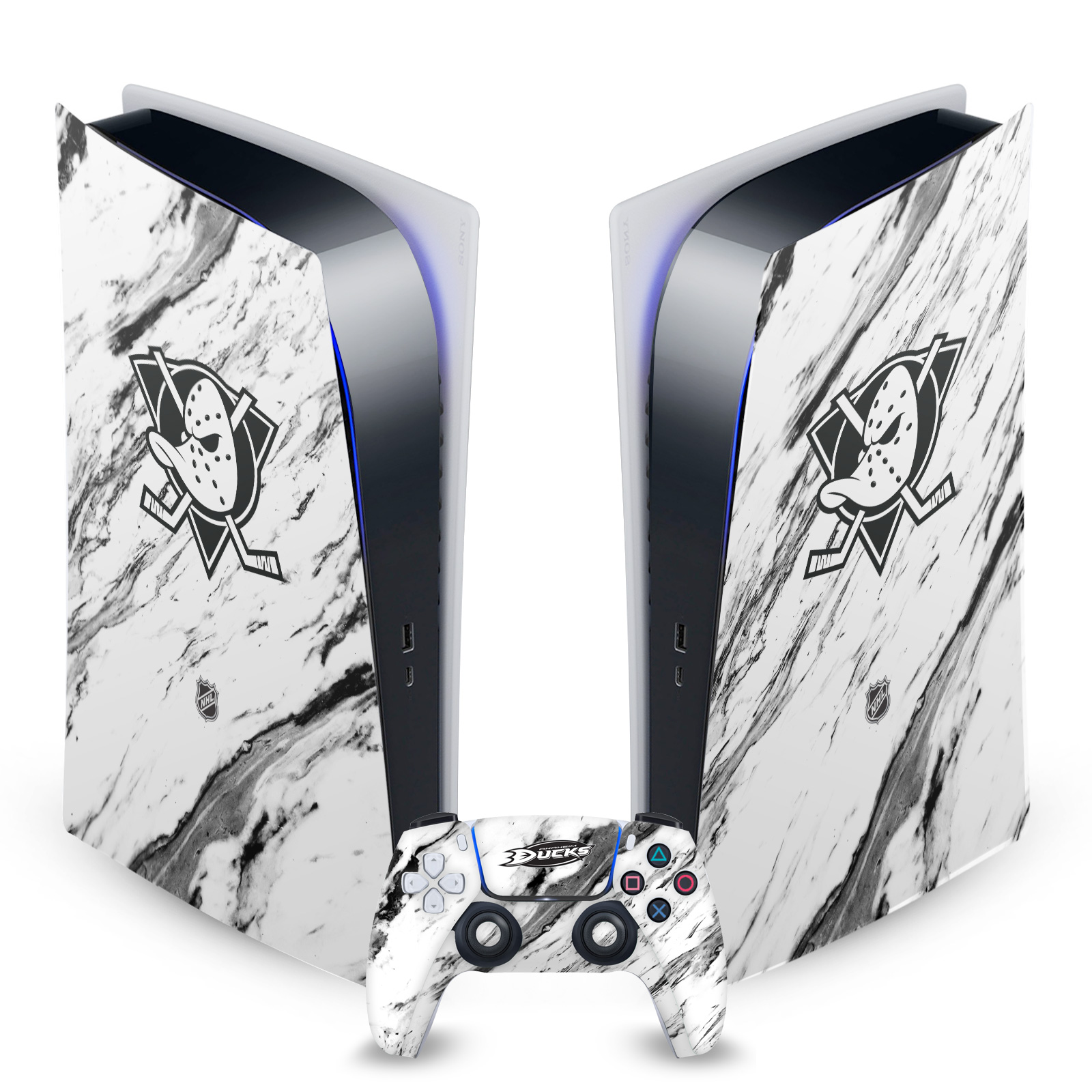 OFFICIAL NHL ANAHEIM DUCKS VINYL SKIN DECAL FOR SONY PS5 DIGITAL EDITION BUNDLE