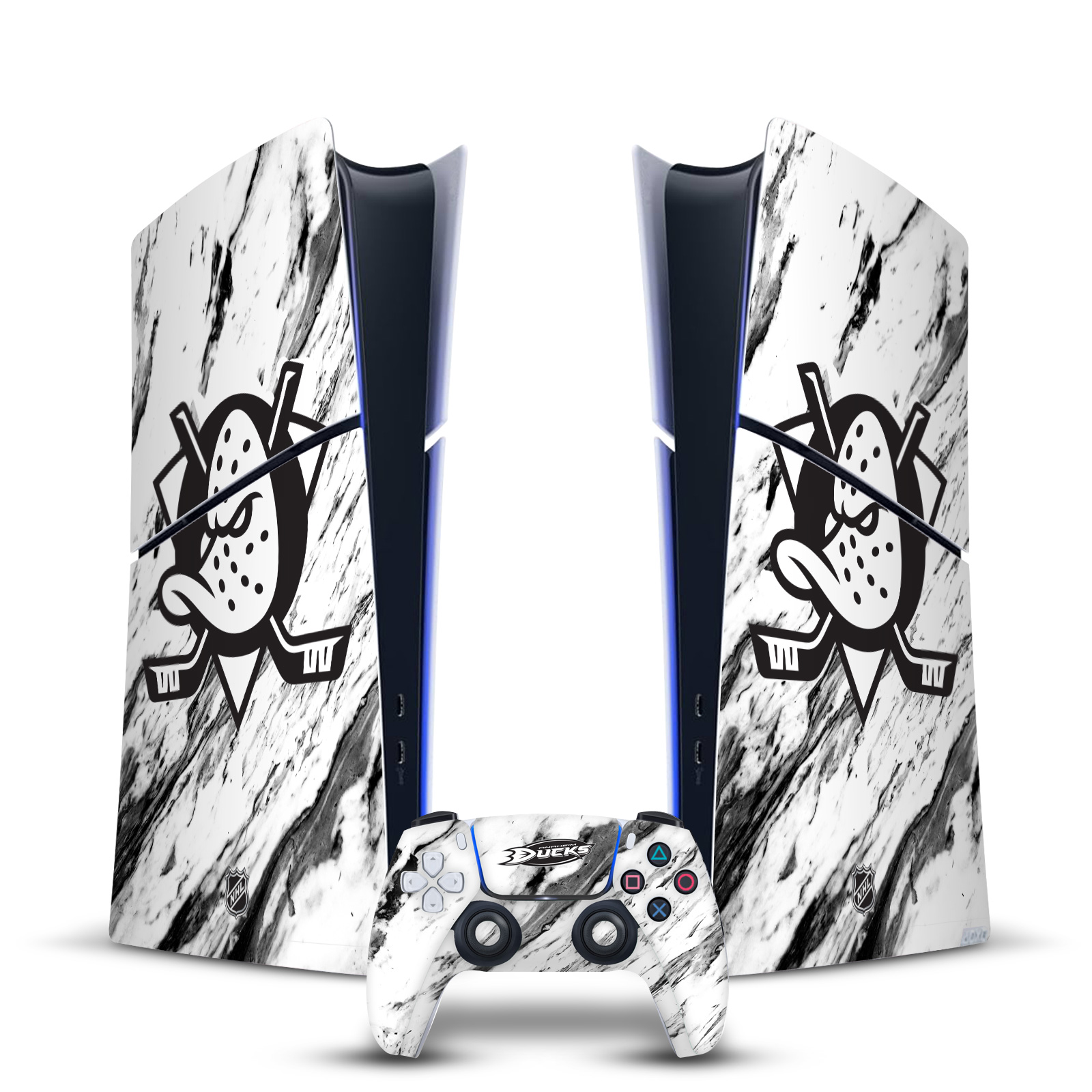 OFFICIAL NHL ANAHEIM DUCKS VINYL SKIN FOR PS5 SLIM DIGITAL CONSOLE & CONTROLLER