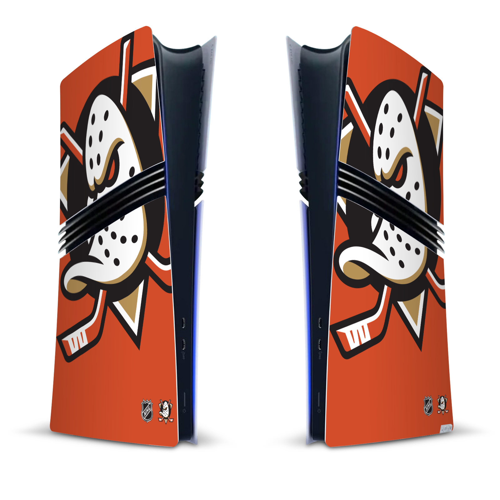 NHL ANAHEIM DUCKS VINYL SKIN DECAL FOR SONY PS5 PRO DIGITAL EDITION CONSOLE